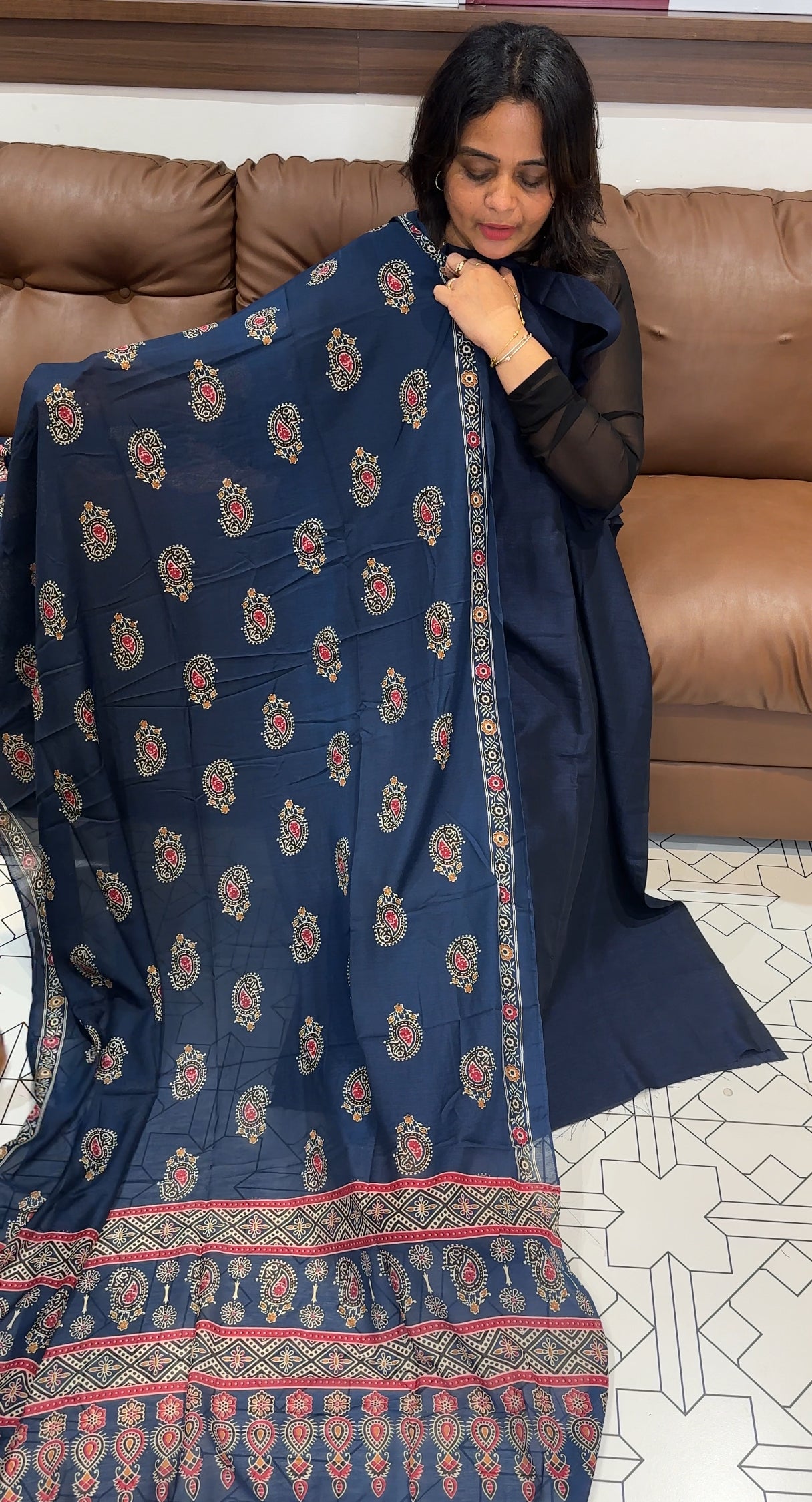 SEMI RAW SILK UNSTITCHED SALWAR SUITS -  IHA 26232