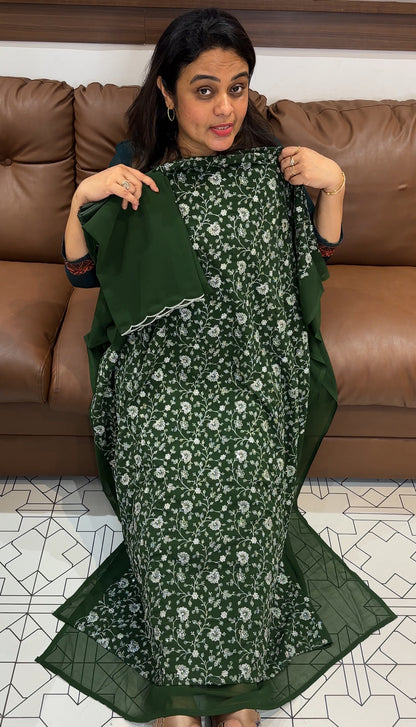 FAUX GEORGETTE UNSTITCHED SALWAR SUITS  - IHA 26236