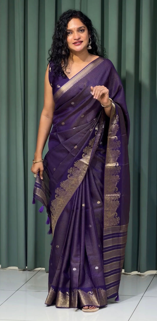 SEMI BANARSI SAREES - IHA 35188
