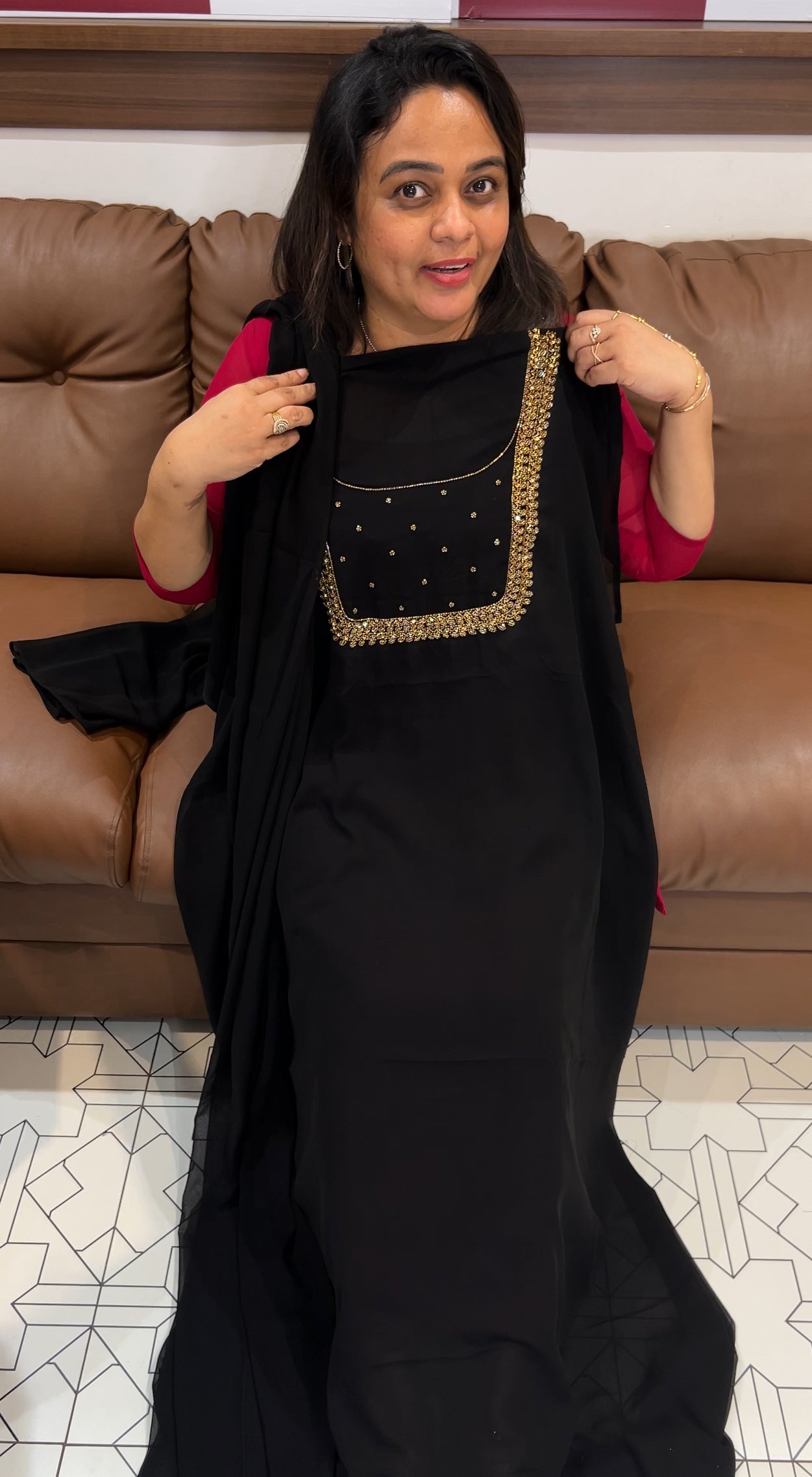 IHA'S IN-HOUSE HAND WORKED UNSTITCHED SALWAR SUITS - IHA 26222
