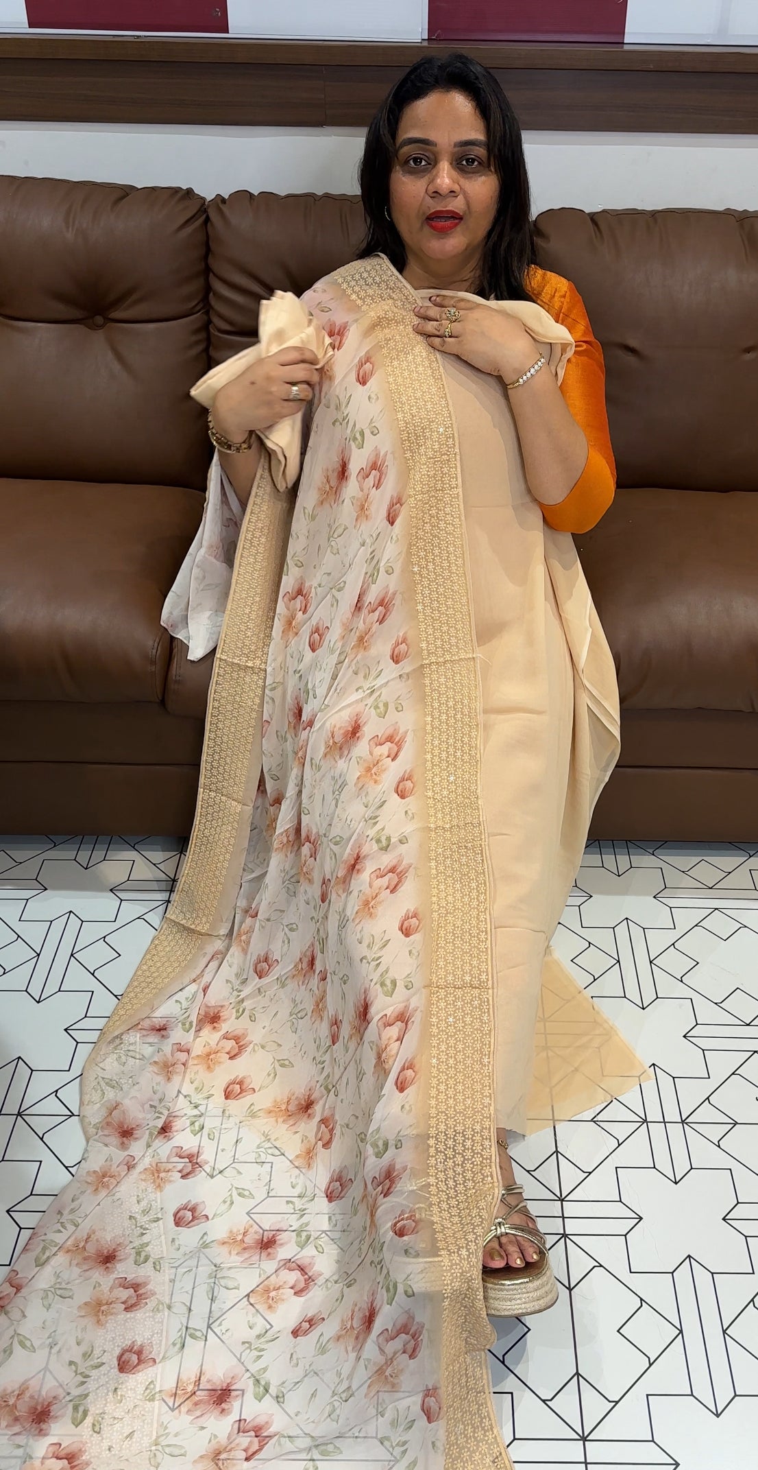 VISCOSE GEORGETTE UNSTITCHED SALWAR SUITS - IHA 23545