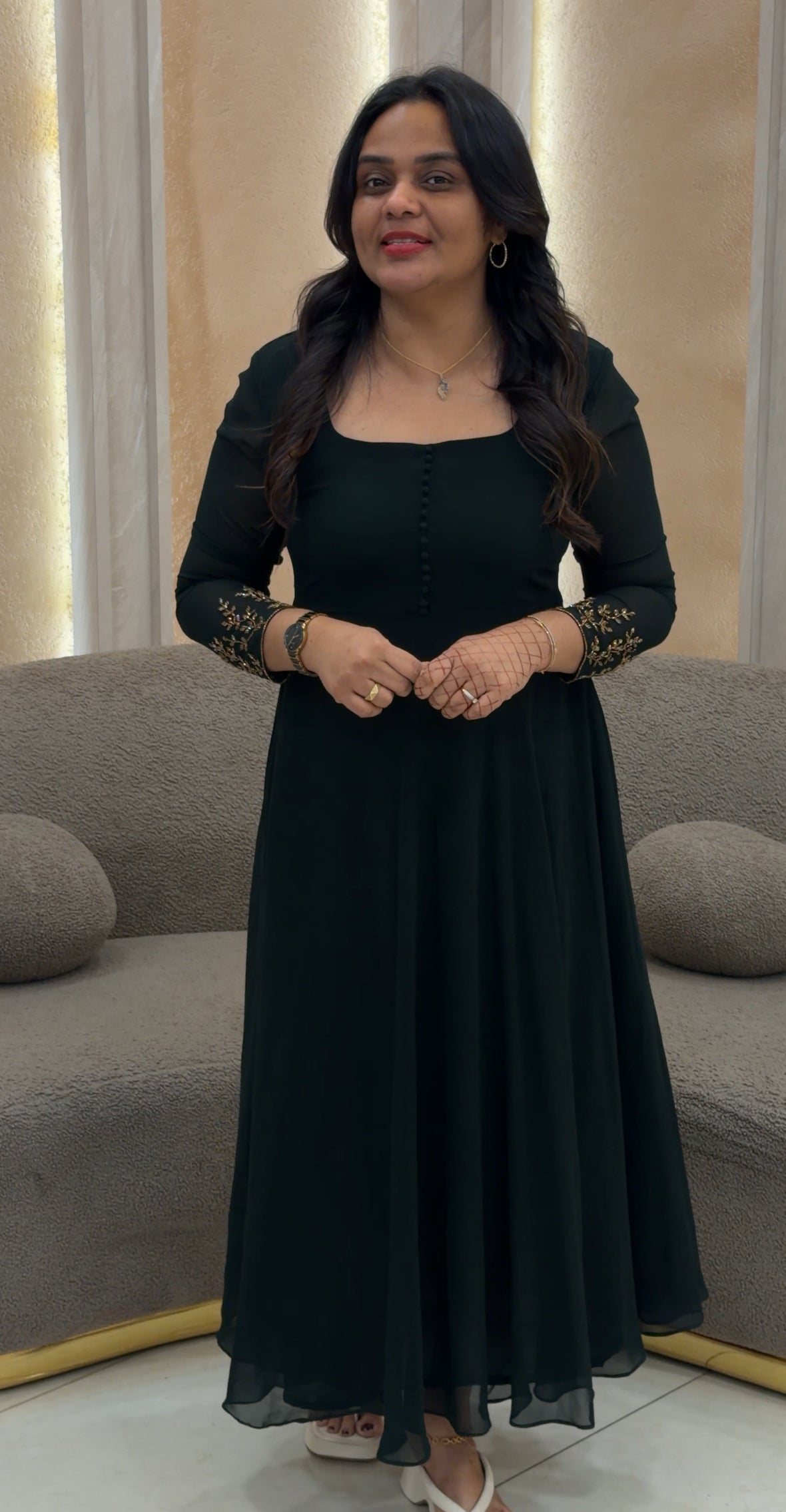 IHA'S IN-HOUSE HANDWORKED ANARKALI TOPS - IHA 34297