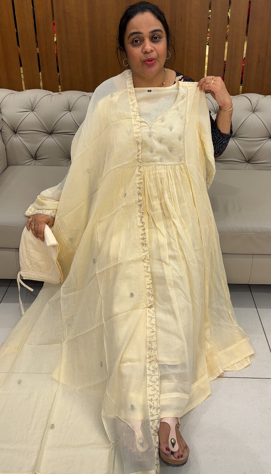 MUL COTTON TOP, BOTTOM AND DUPATTA - IHA 27635