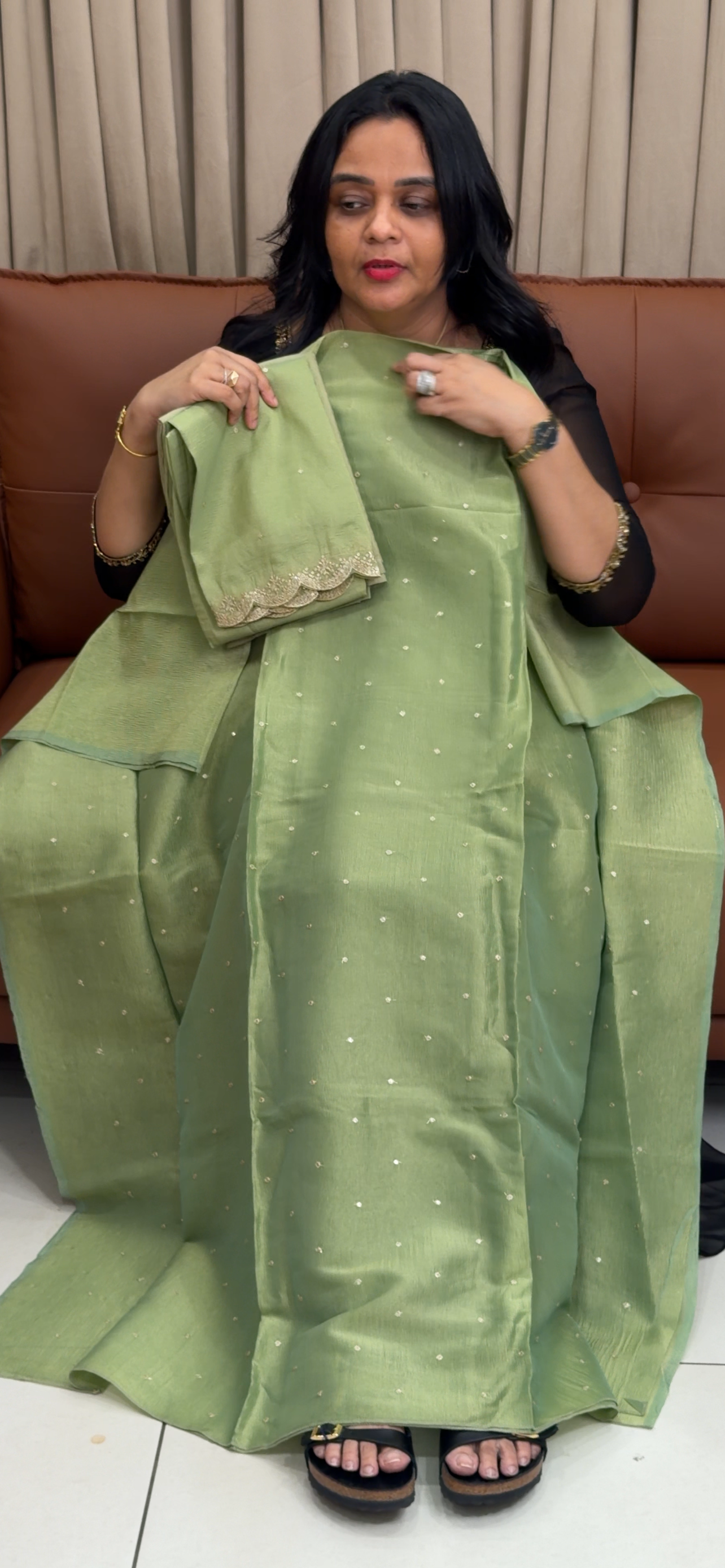 CRUSHED BANARASI UNSTITCHED SALWAR SUITS - IHA 35049