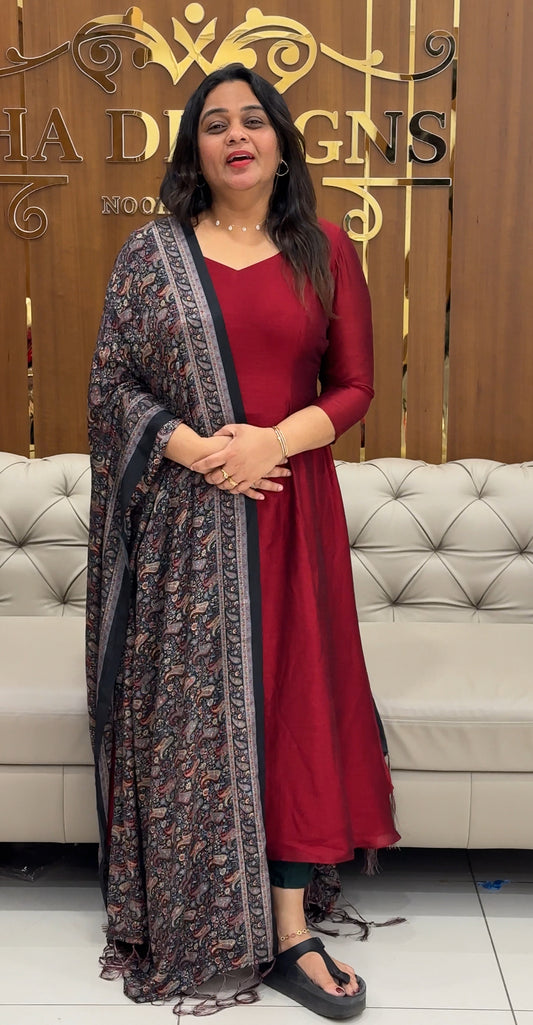 IHA'S IN-HOUSE A-LINE TOP AND DUPATTA - IHA 28308