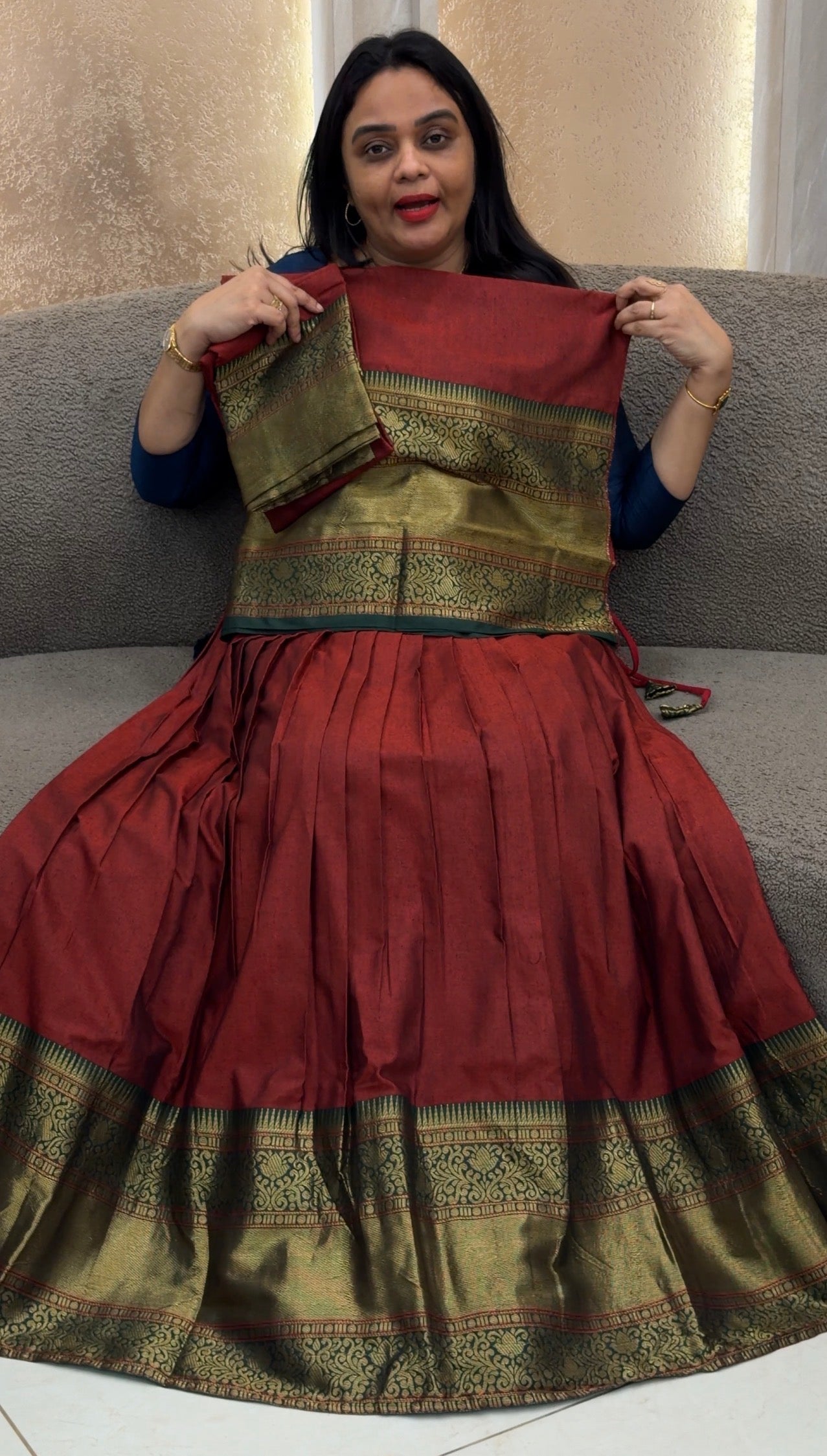 SEMI STITCHED DHAVANI SETS - IHA 33357