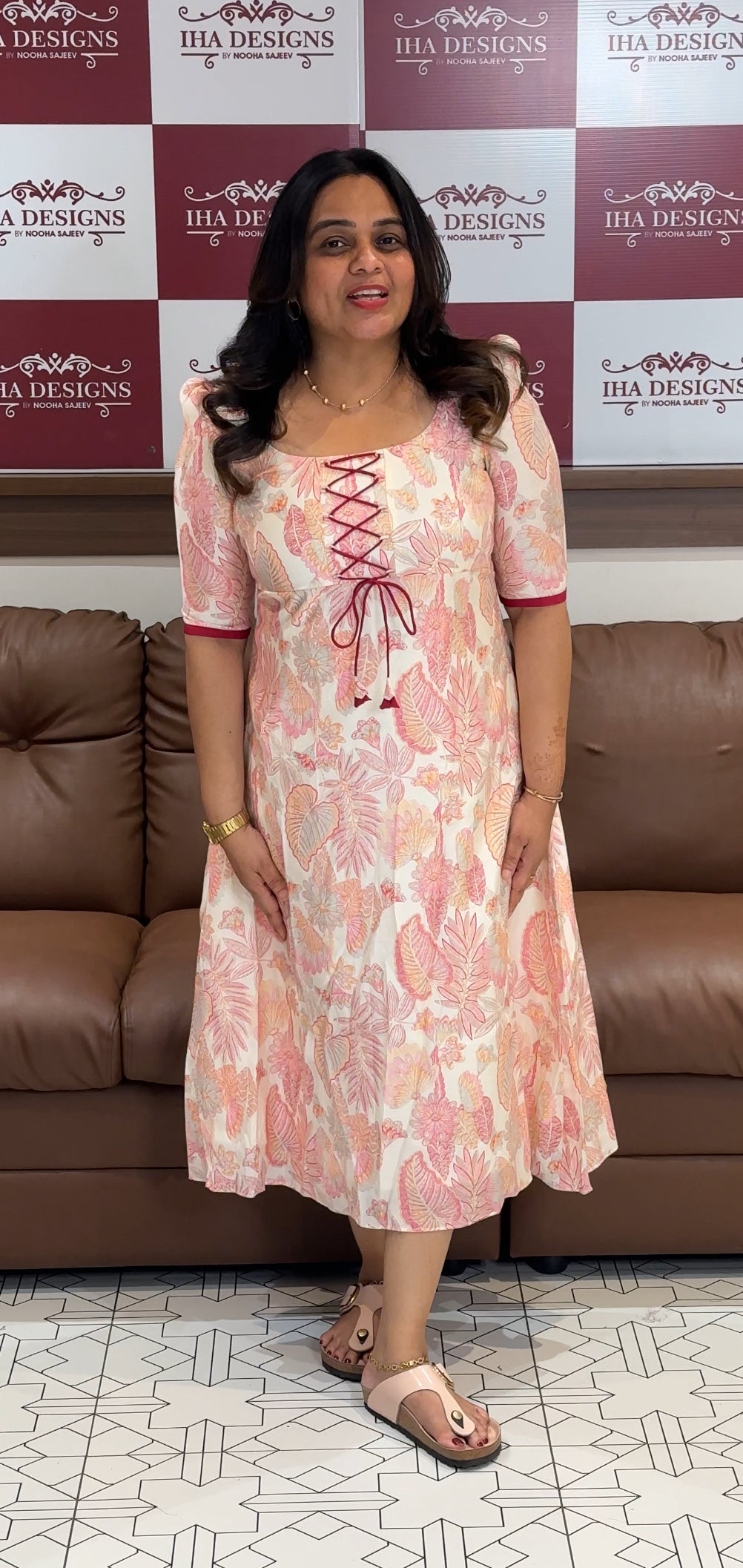 IHA'S IN-HOUSE PRINTED MUSLIN TOP - IHA 28497