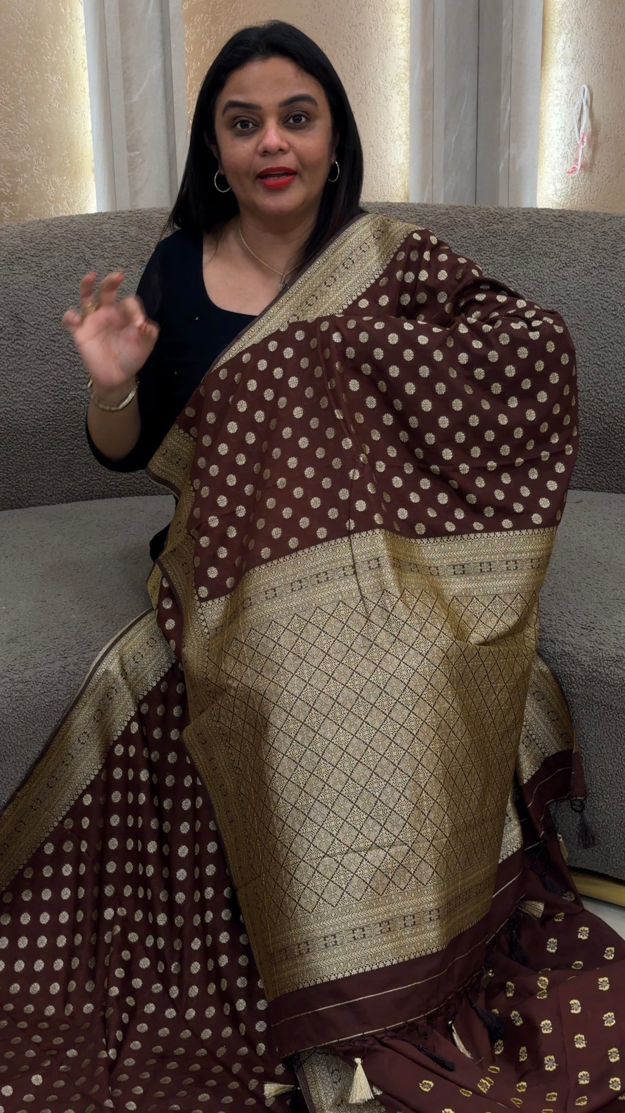 GEORGETTE BANARASI SAREES - IHA 33033