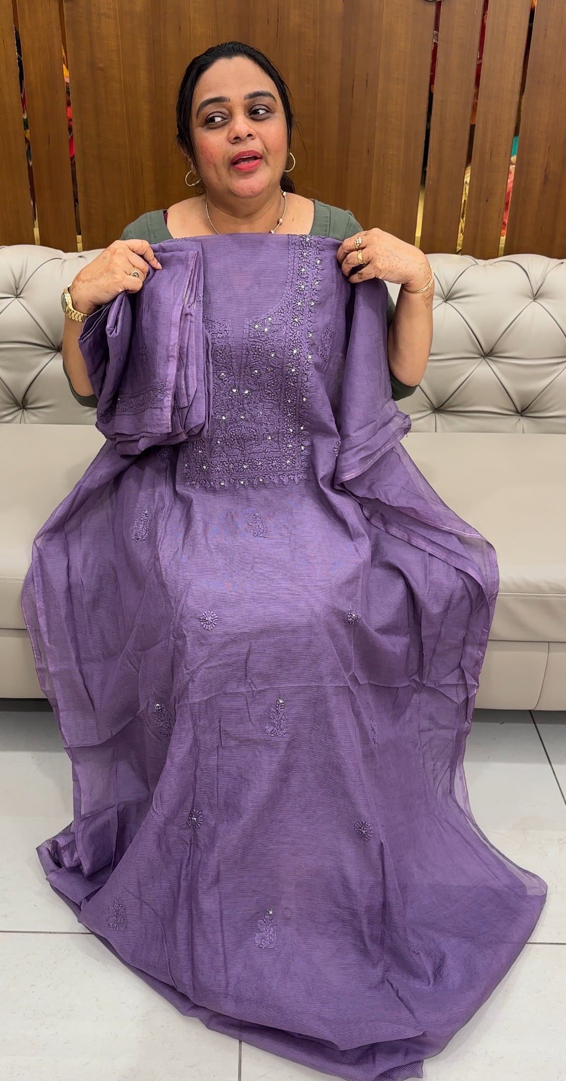 SILK KOTA UNSTITCHED SALWAR SUITS - IHA 27644