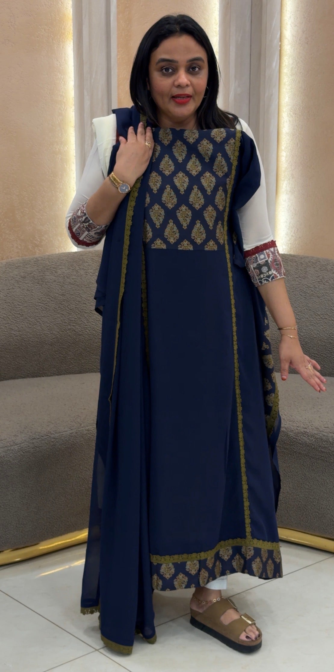 IHA'S IN-HOUSE FAUX GEORGETTE UNSTITCHED SALWAR SUITS - IHA 32903