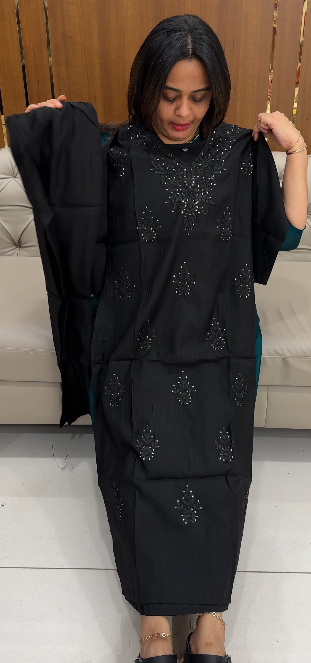 SEMI RAW SILK  TOP AND BOTTOM - IHA 26066