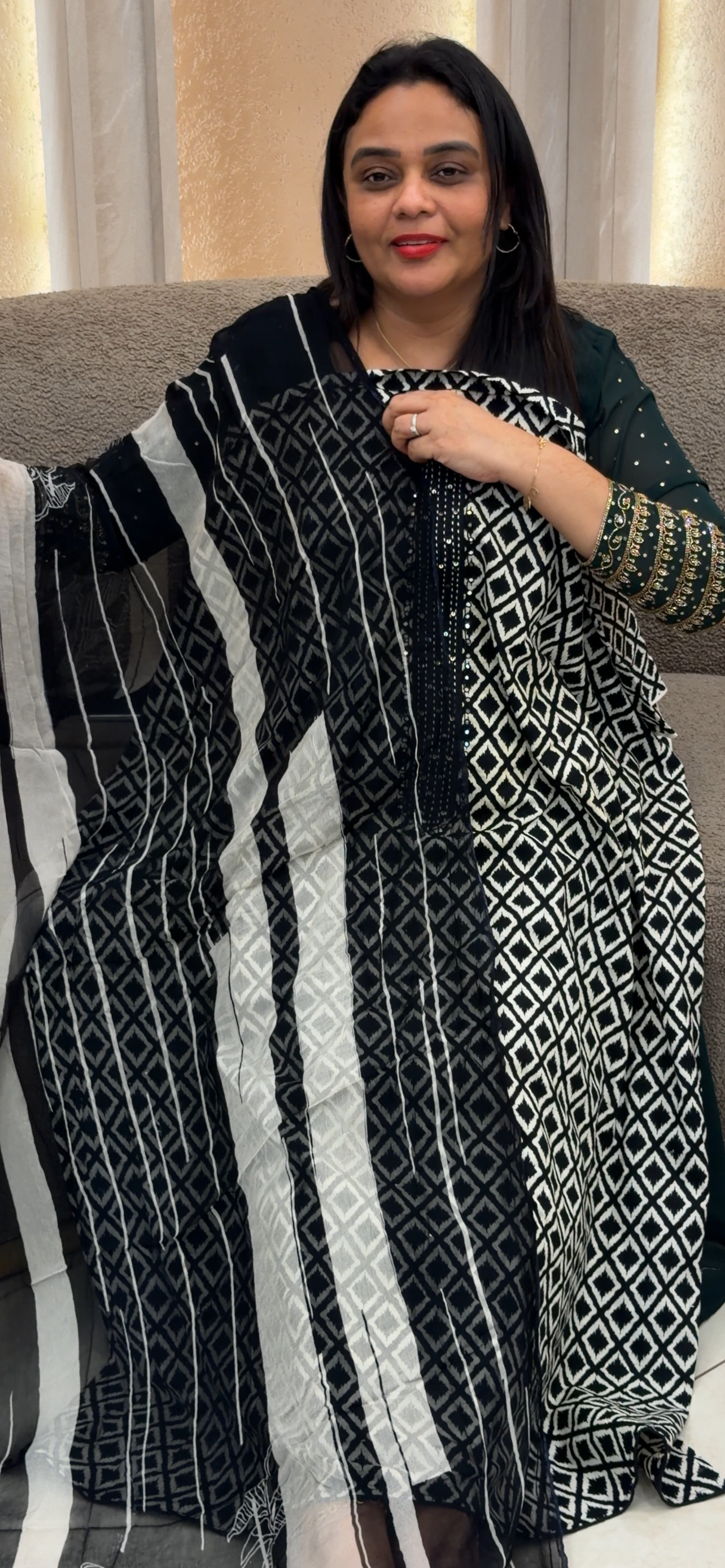 COTTON UNSTITCHED SALWRA SUITS - IHA 33240
