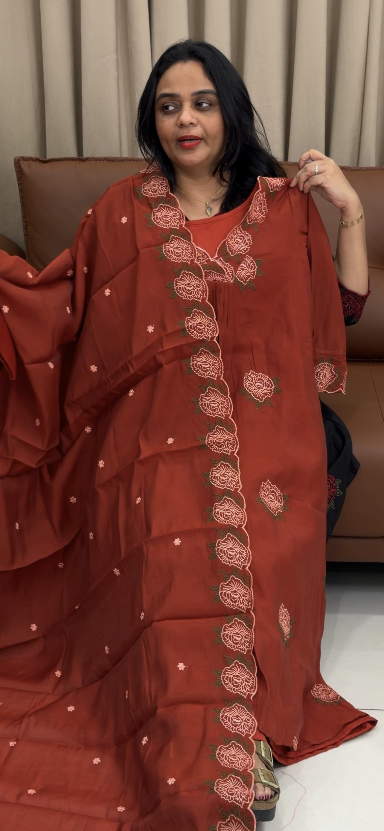 IHA'S IN-HOUSE ALINE TOP, BOTTOM AND DUPATTA - IHA 33344