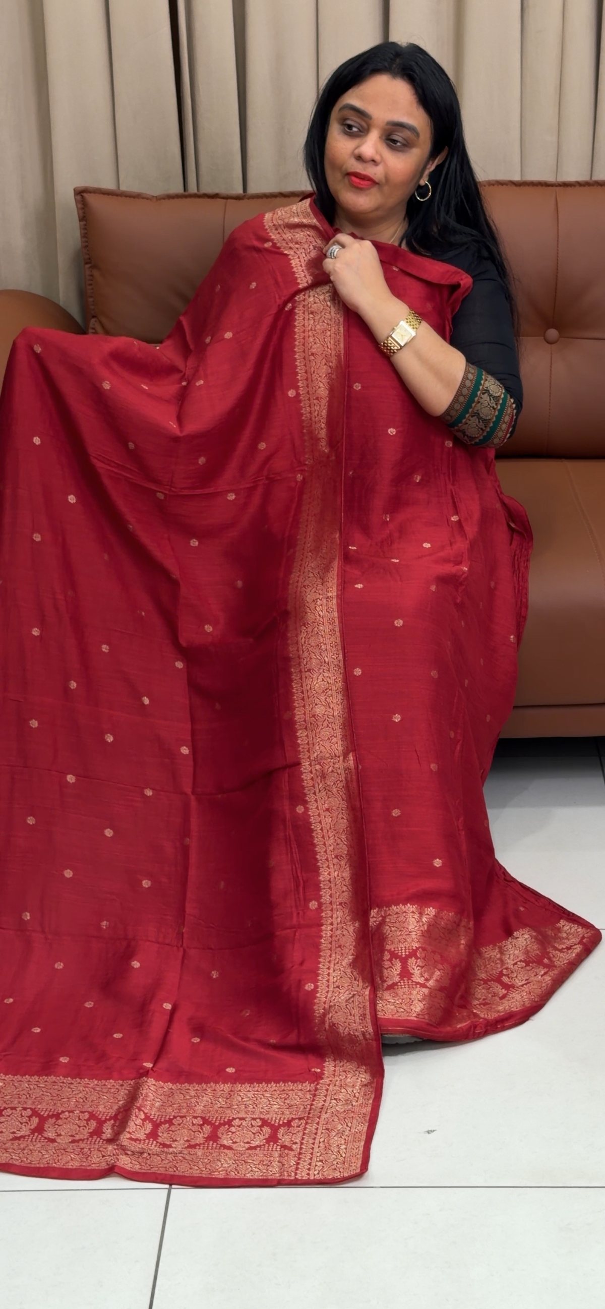 DOLA SILK BANARASI UNSTITCHED SALWAR SUITS - IHA 35744