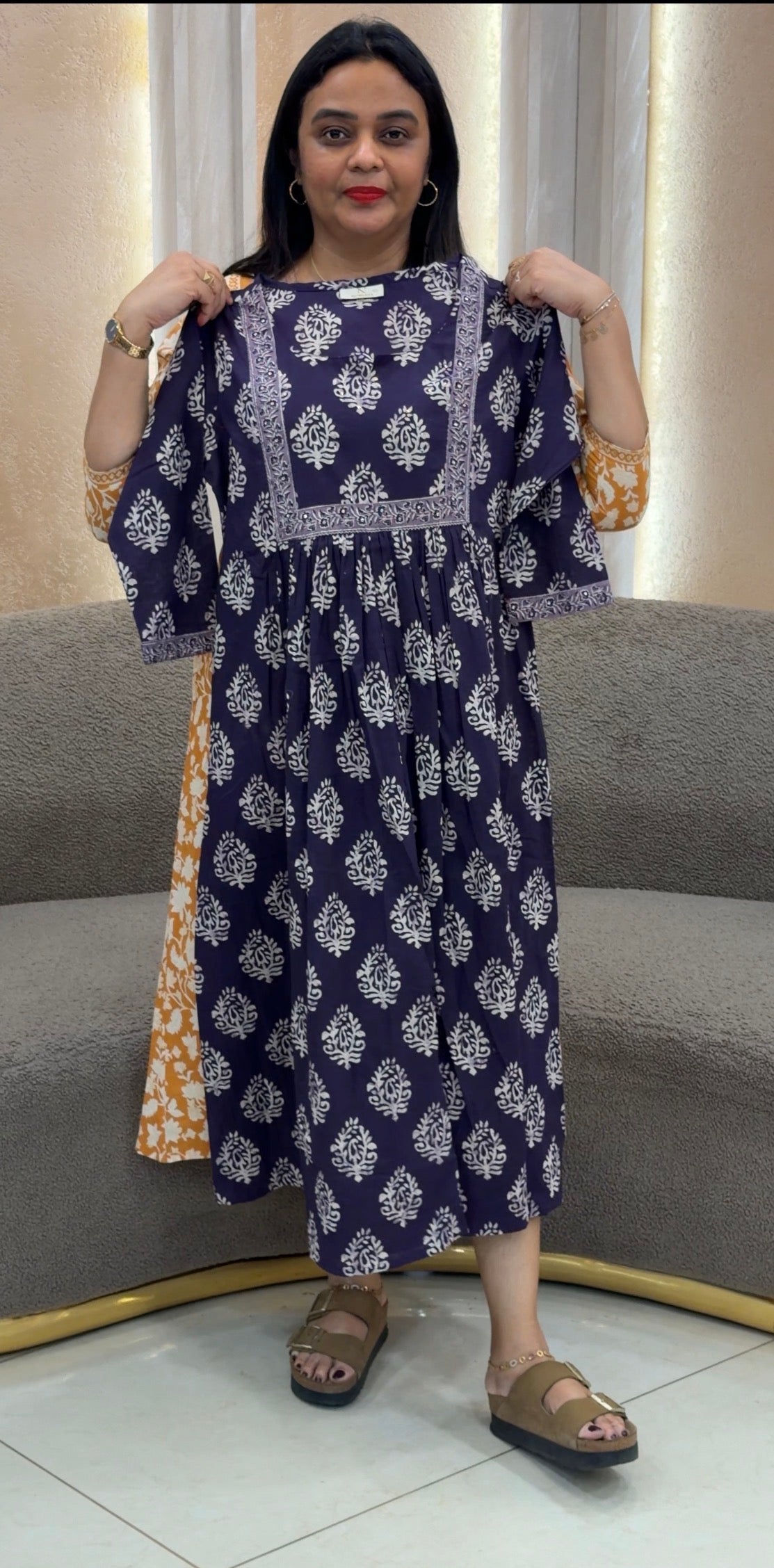PRINTED ALINE TOPS - IHA 33043