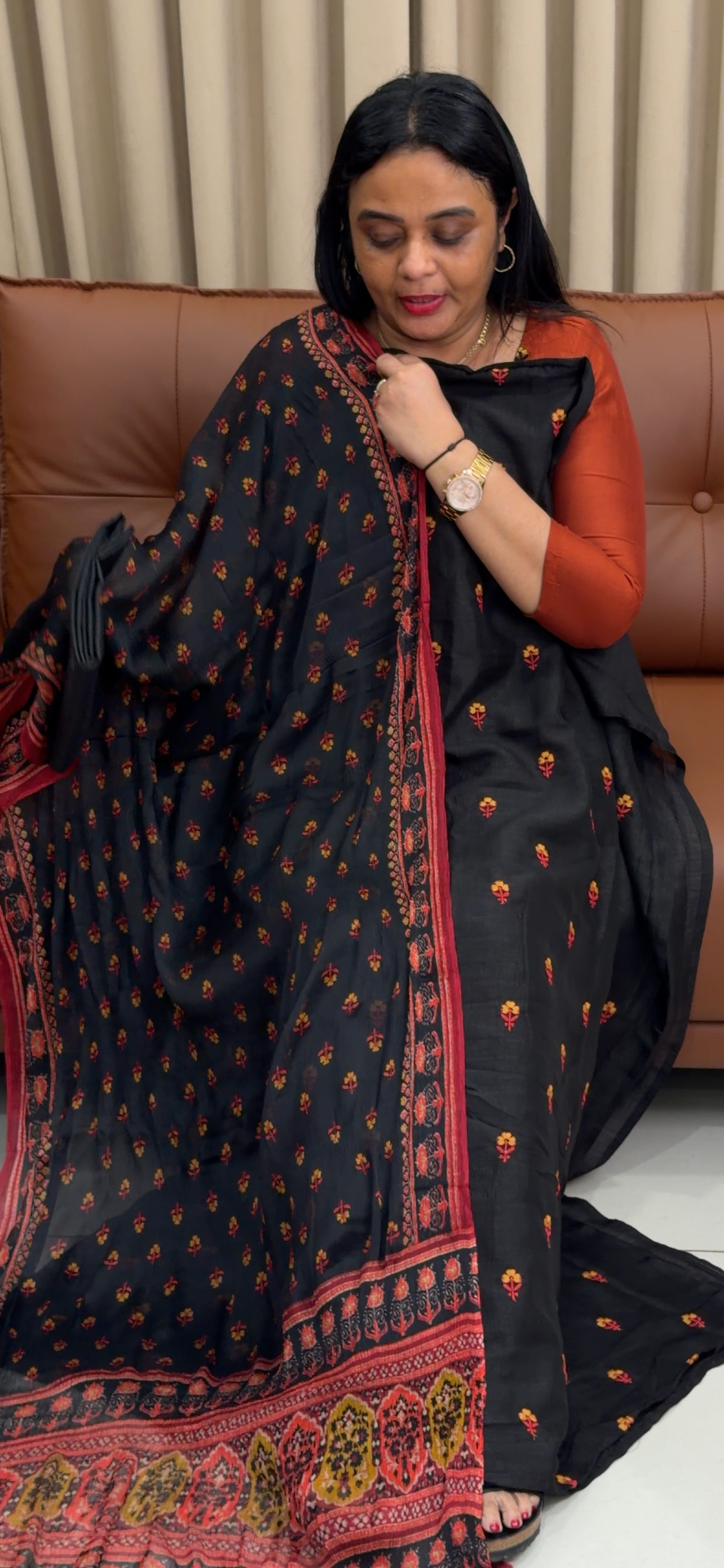 SEMI RAW SILK UNSTITCHED SALWAR SUITS - IHA 34320
