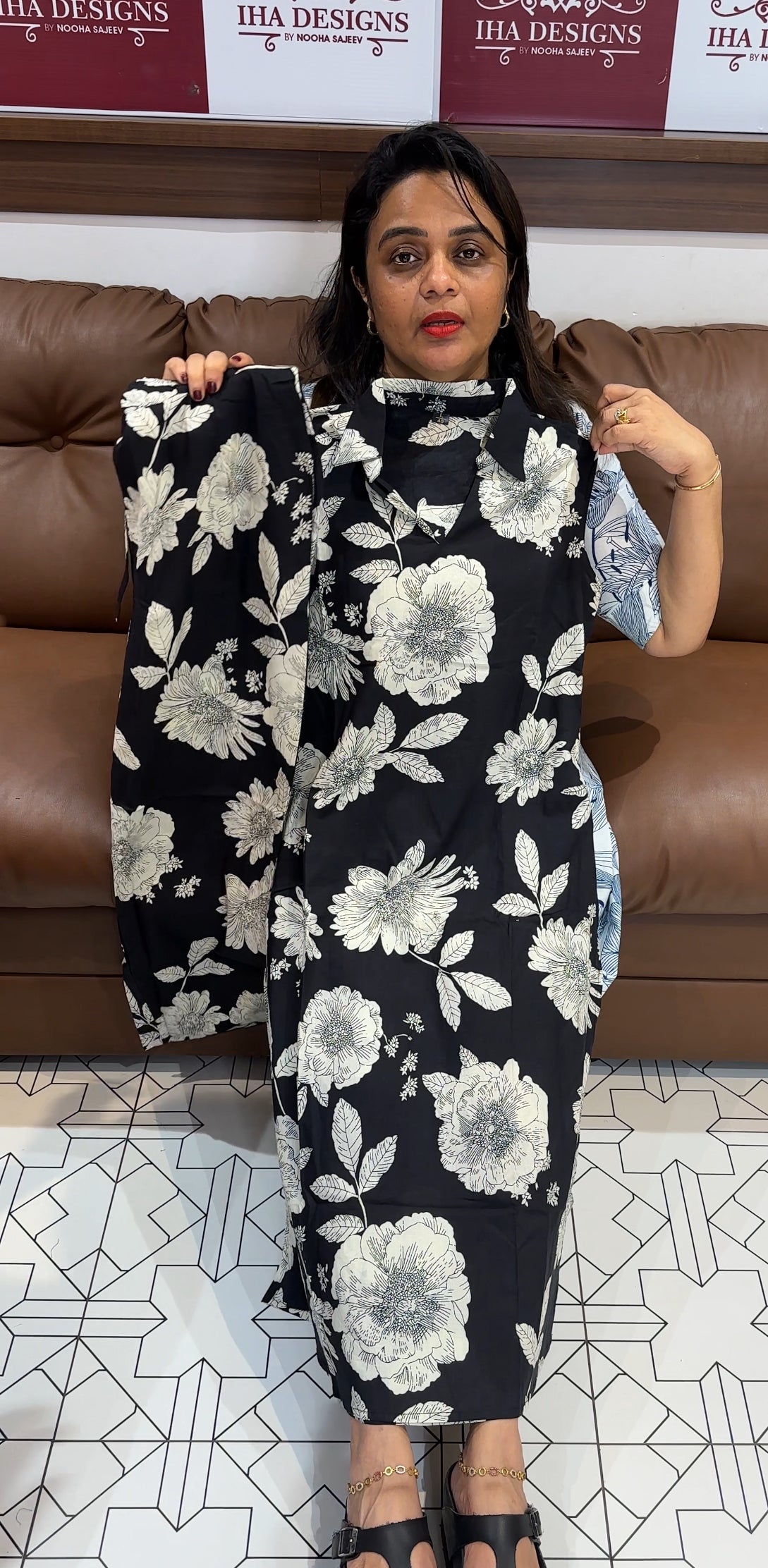 COTTON PRINTED TOP AND BOTTOM - IHA 25509