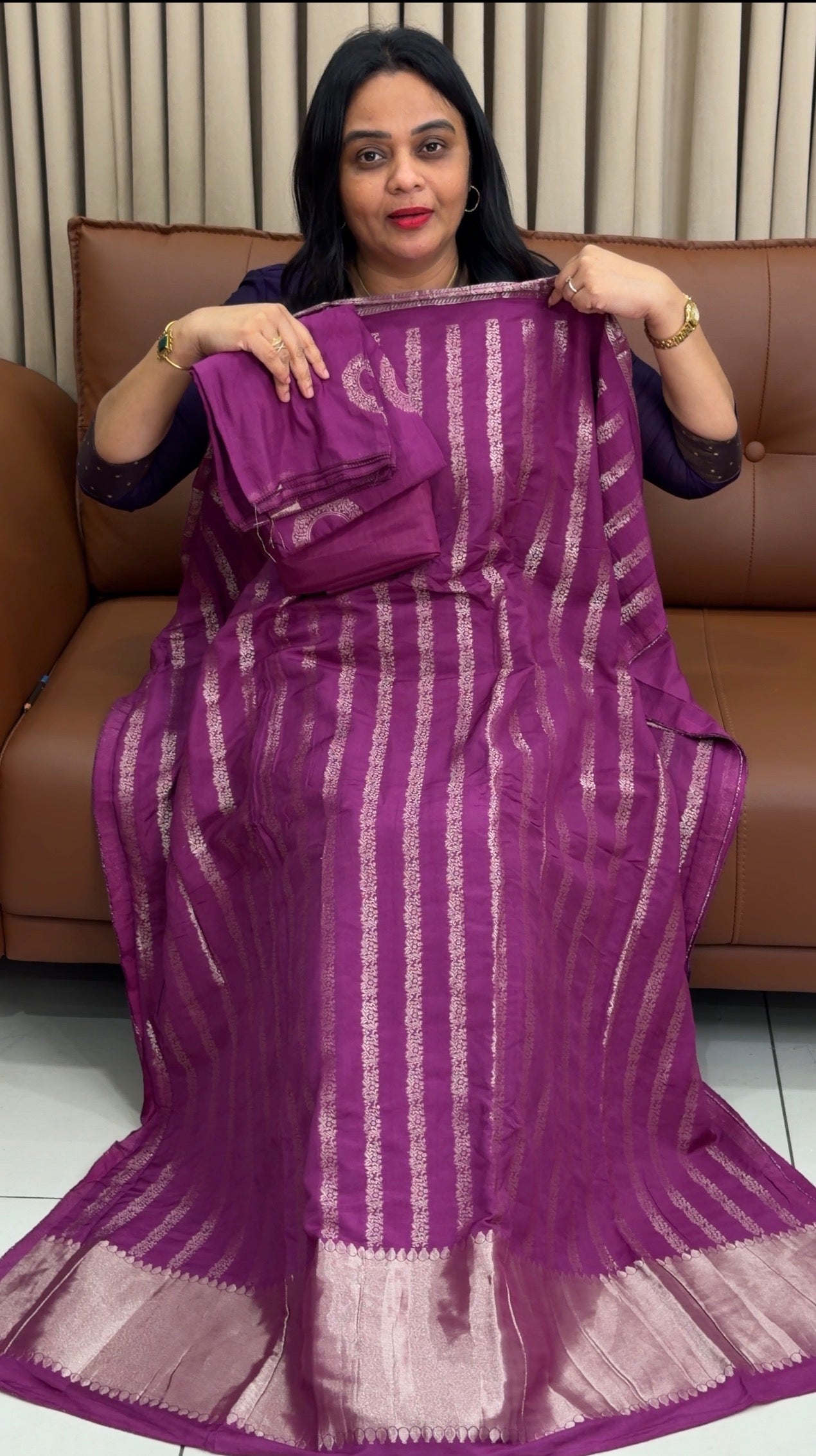 SEMI BANARSI UNSTITHED SALWAR SUITS - IHA 34403