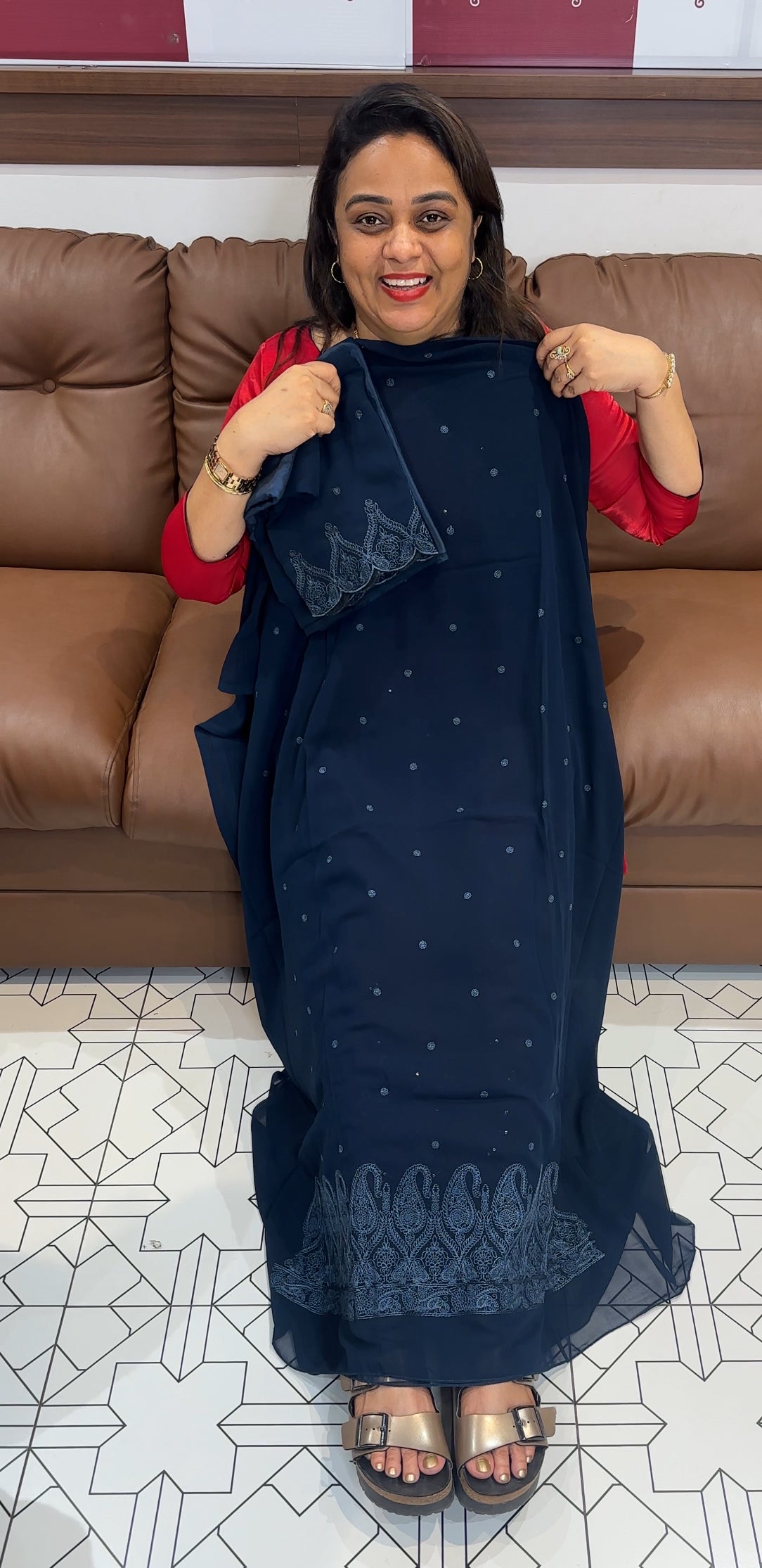 FAUX GEORGETTE UNSTITCHED SALWAR SUITS - IHA 23555
