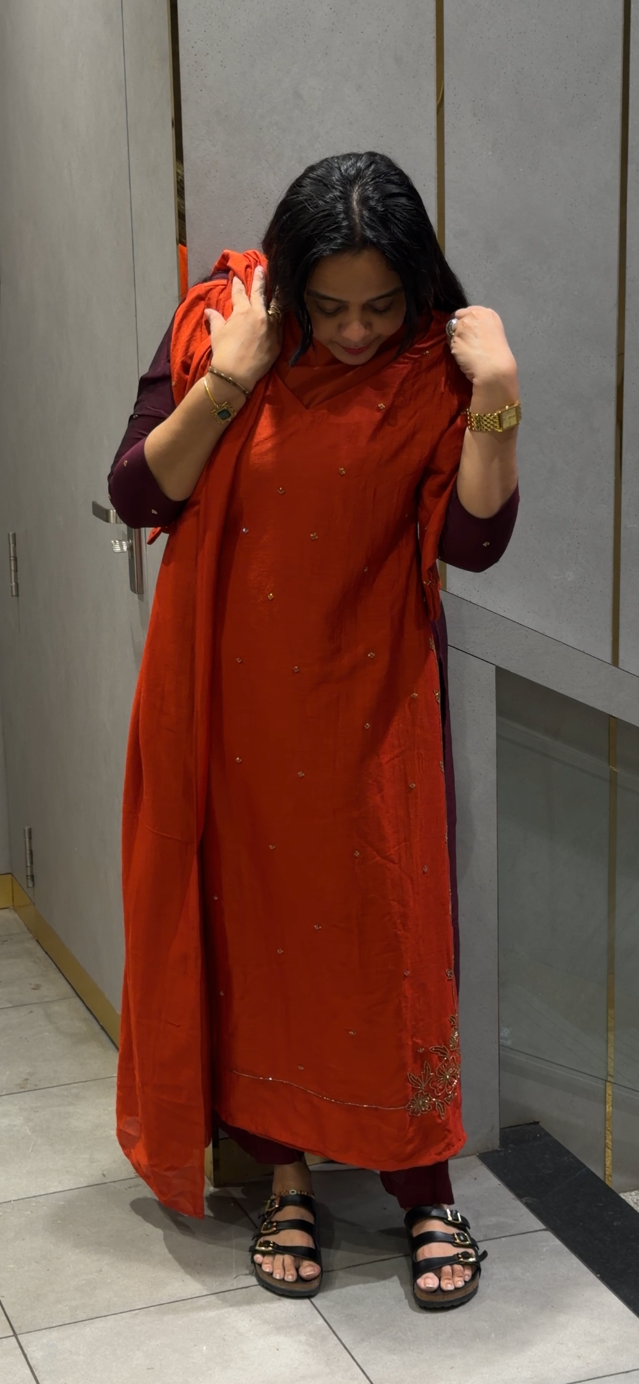IHA'S IN-HOUSE SEMI RAW SILK UNSTITCHED SALWAR SUITS - IHA 35294