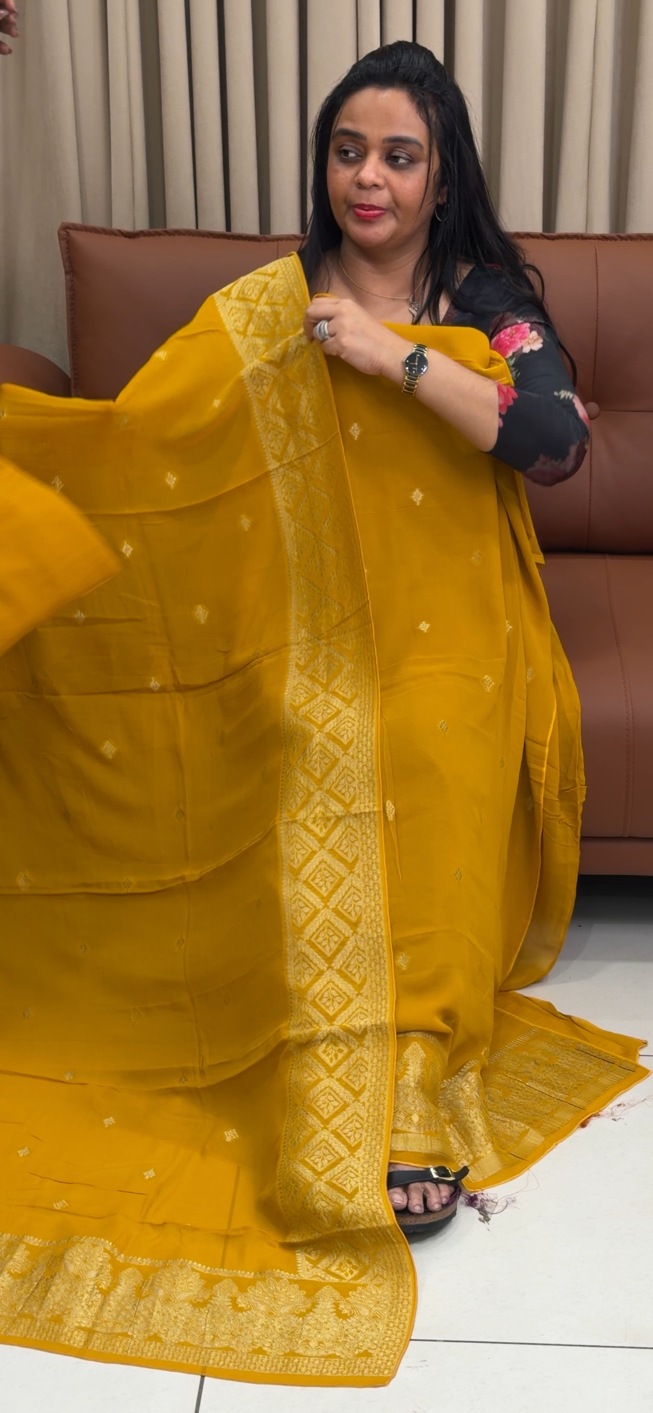 VISCOSE GEORGETTE UNSTITCHED SALWAR SUITS - IHA 34911