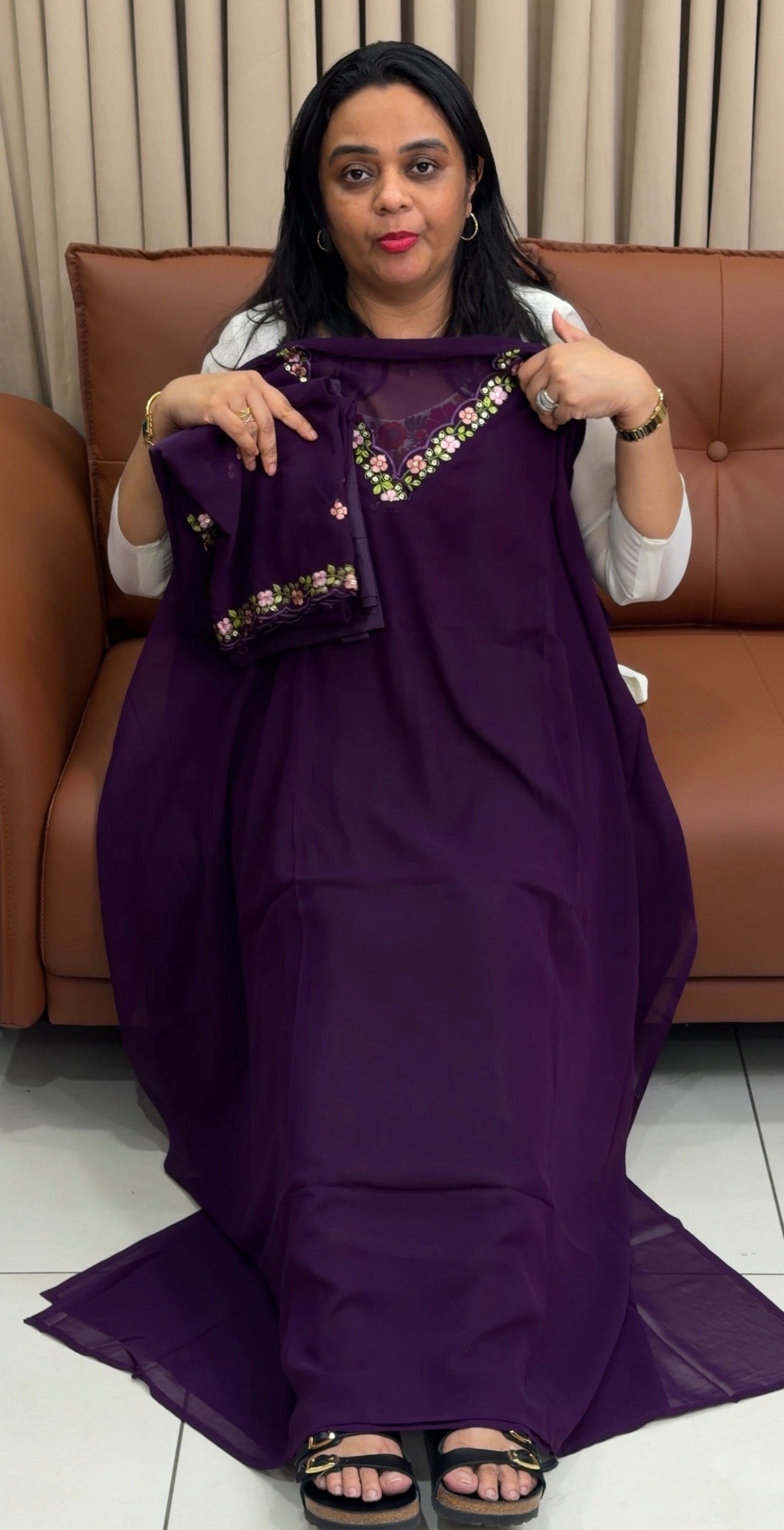 FAUX GEORGETTE UNSTITCHED SALWAR SUITS - IHA 34884