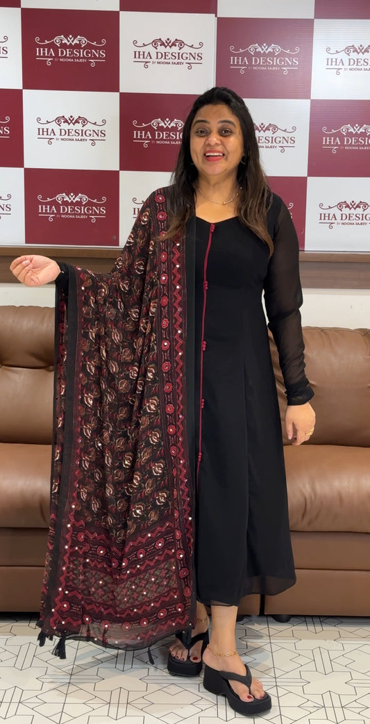 IHA'S IN-HOUSE DESIGNER ALINE TOP AND DUPATTA - IHA 27993