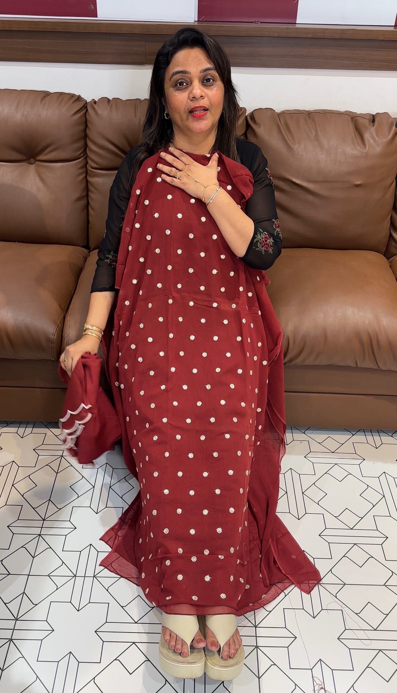 VISCOSE GEORGETTE UNSTITCHED SALWAR SUITS - IHA 25153