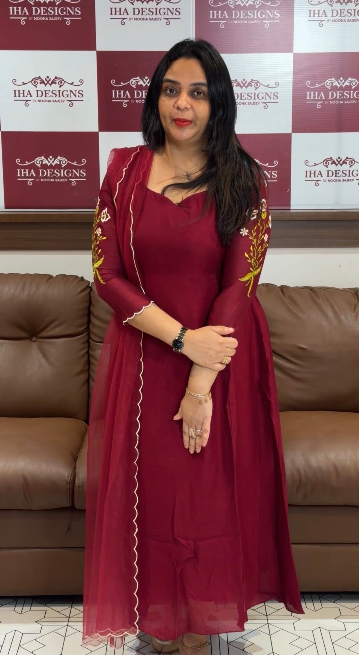 IHA'S IN-HOUSE ALINE TOP AND DUPATTA - IHA 32874