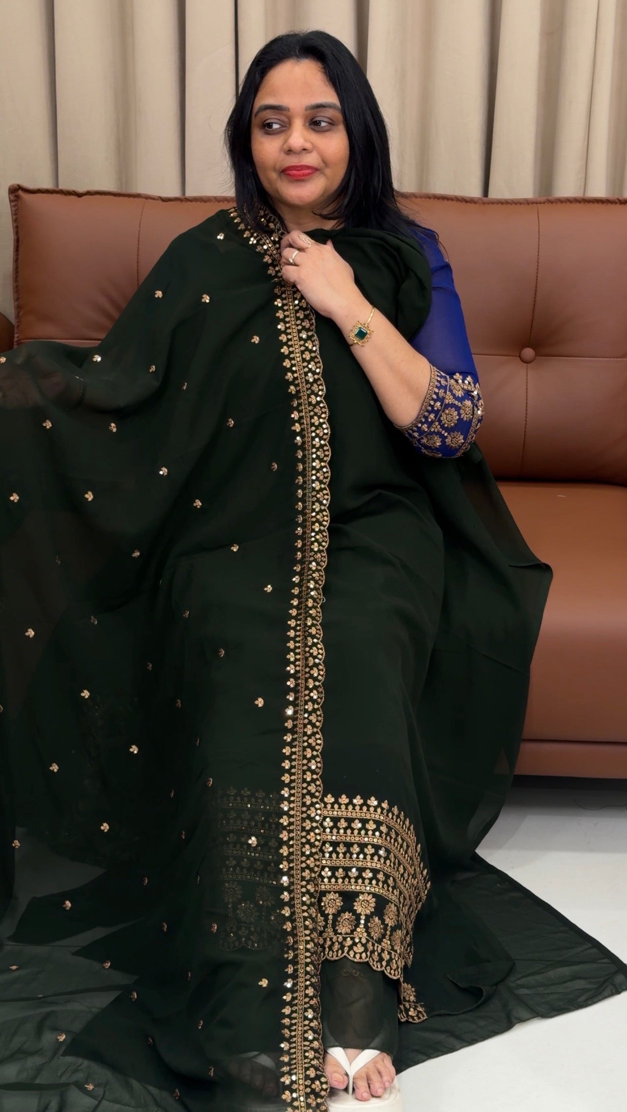 FORWARD GEORGETTE UNSTITCHED SALWAR SUITS - IHA 33449