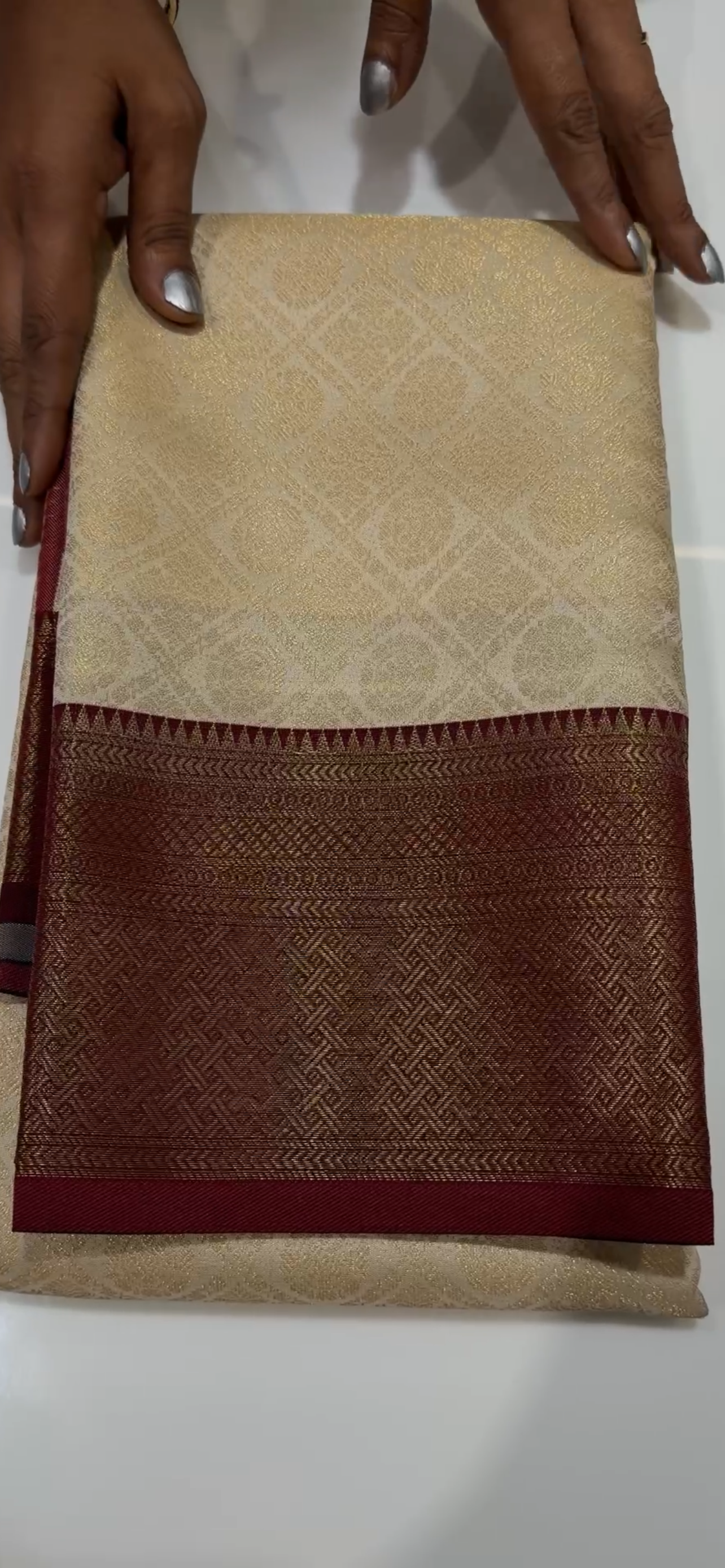 SEMI BROCADE SAREES - IHA 32963