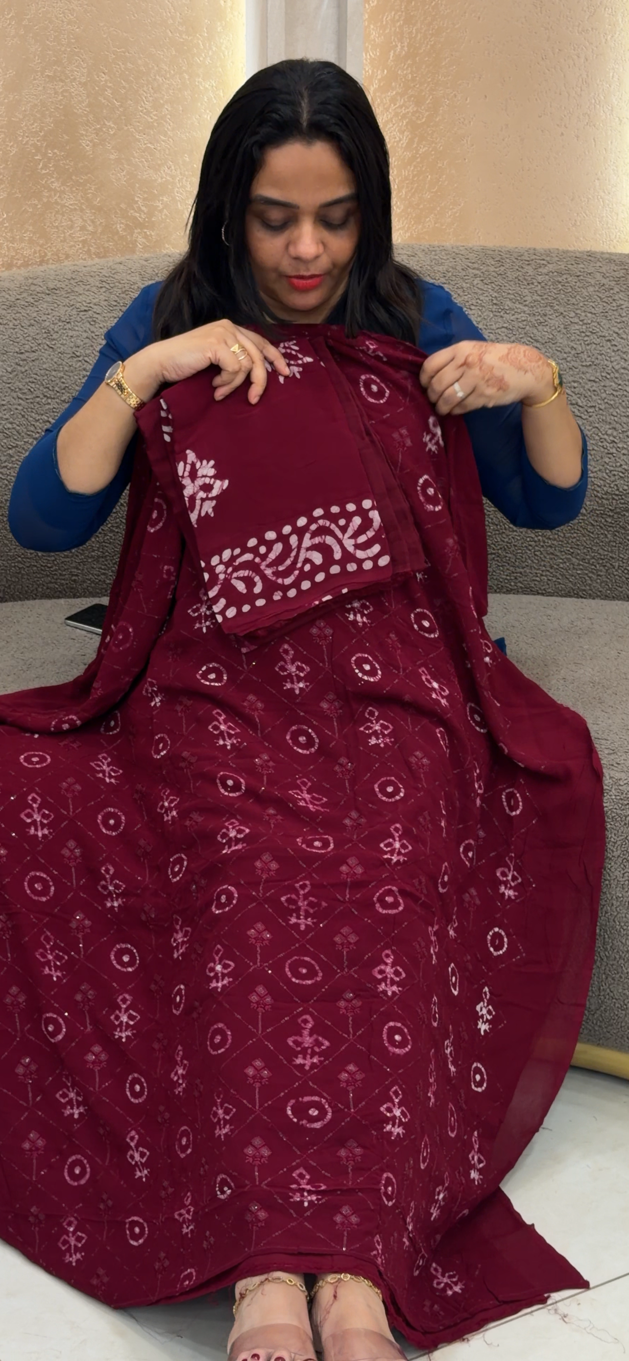 VISCOSE GEORGETTE UNSTITCHED SALWAR SUITS - IHA 33090