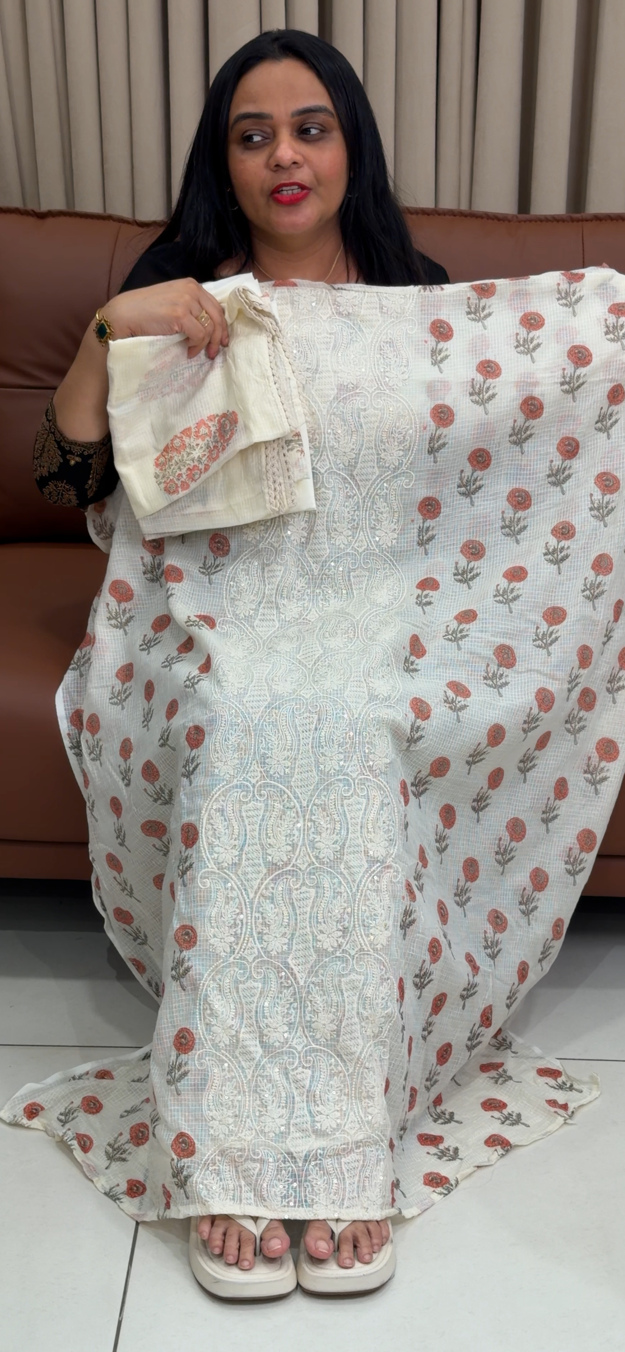 NET KOTA UNSTITCHED SALWAR SUITS - IHA 34754