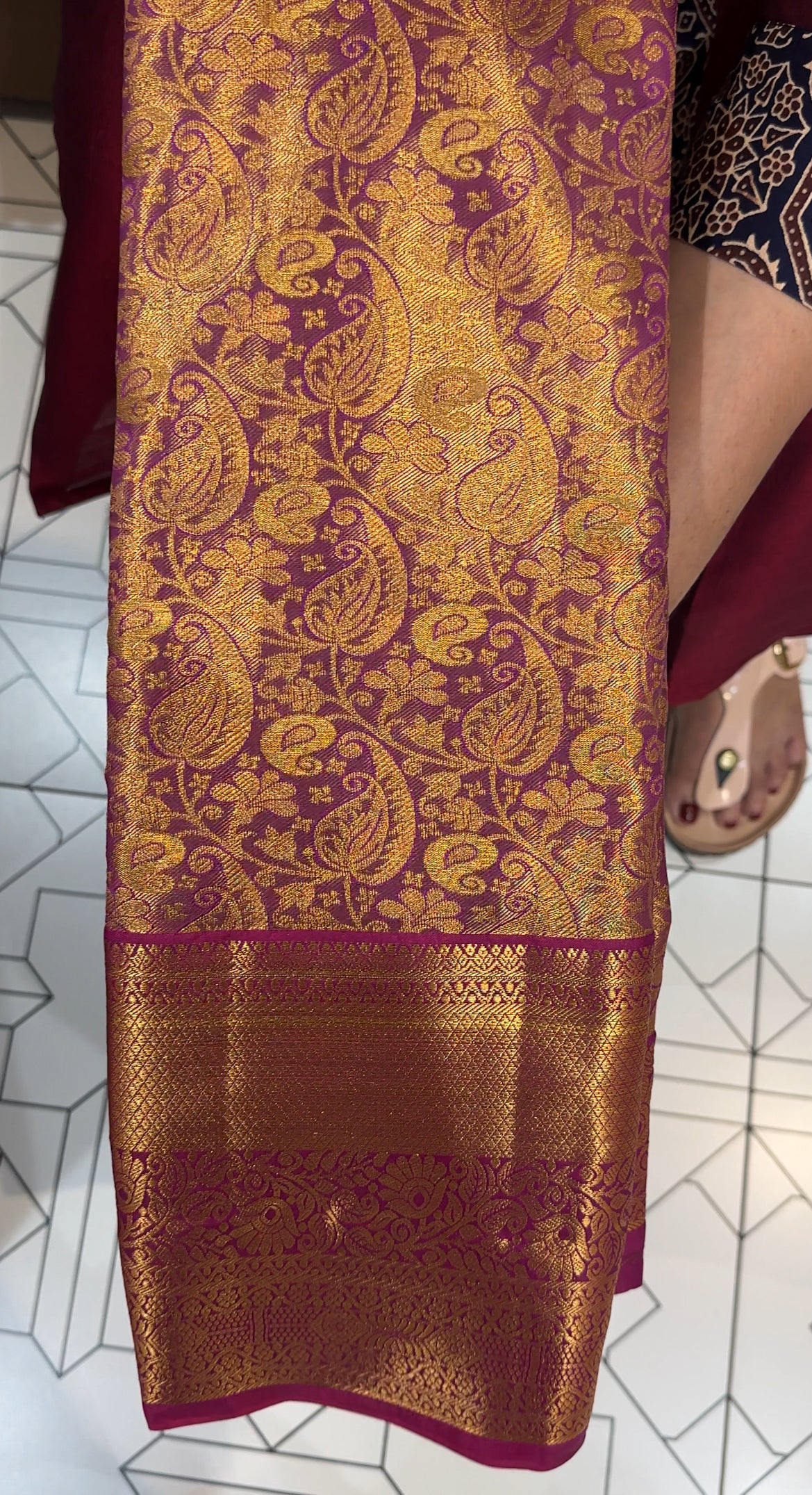 SEMI TISSUE KANCHIPURAM SAREES - IHA 27858