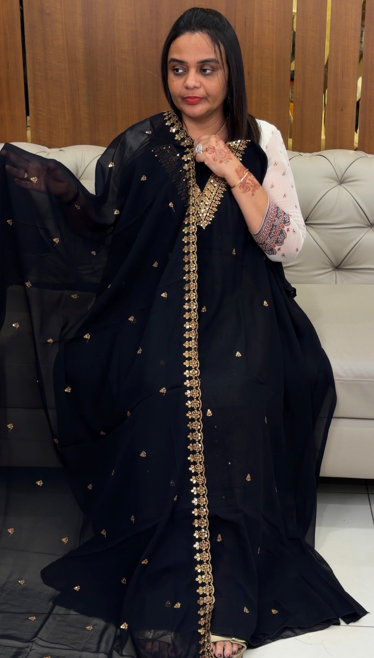 FAUX GEORGETTE UNSTITCHED SALWAR SUITS - IHA 31418