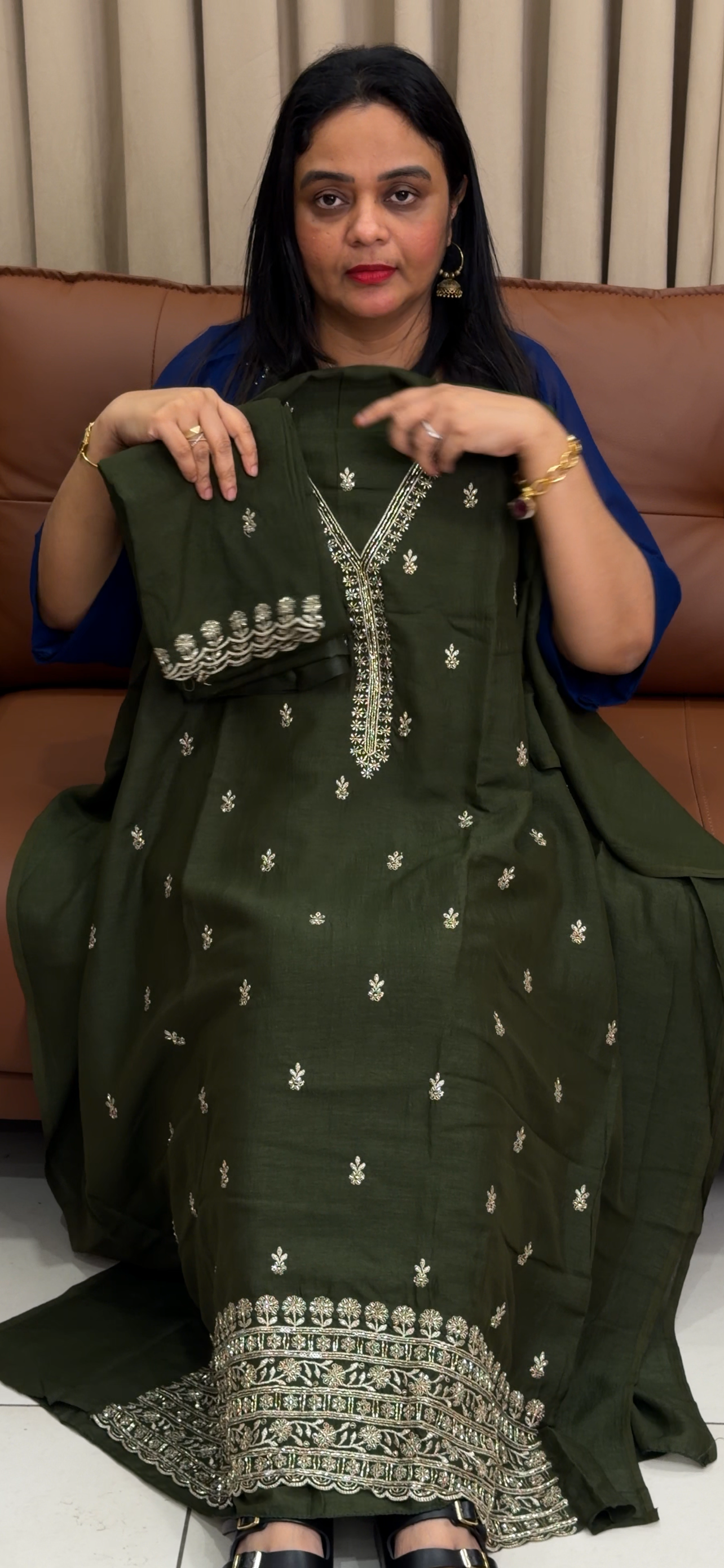 SEMI RAW SILK UNSTITCHED SALWAR SUITS - IHA 34128