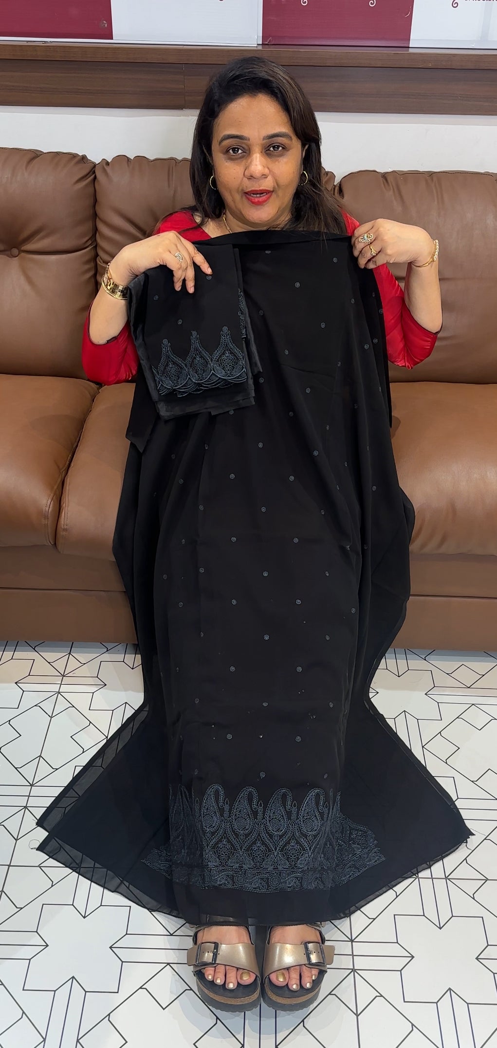 FAUX GEORGETTE UNSTITCHED SALWAR SUITS - IHA 23555