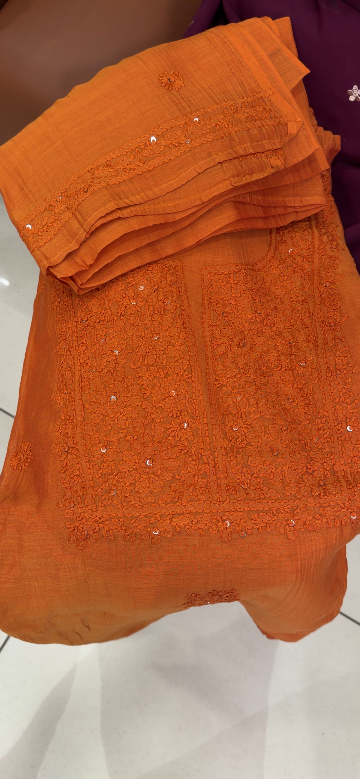 CHIKANKARI UNSTITCHED SALWAR SUITS - IHA 35801