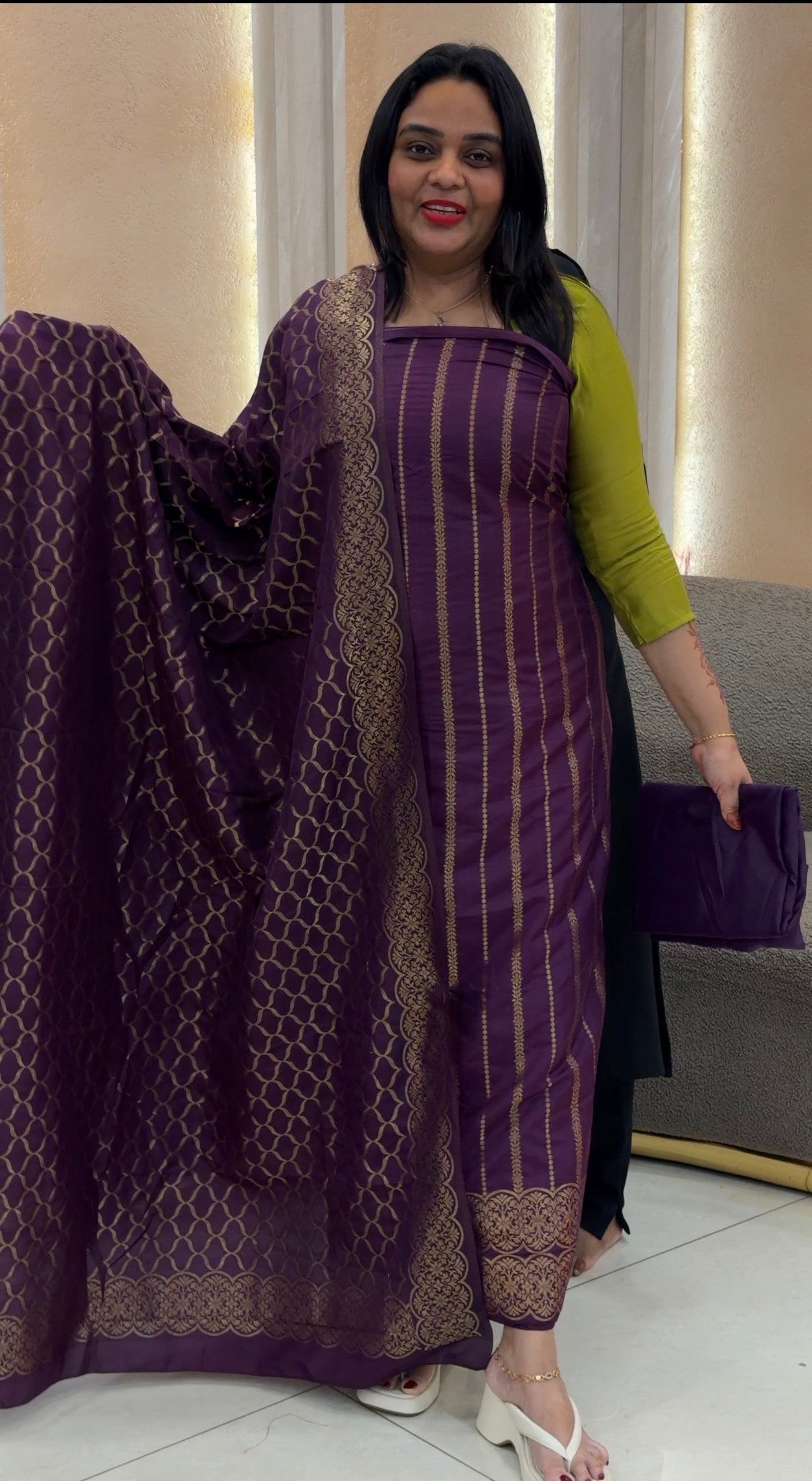 BANARASI UNSTITCHED SALWAR SUITS - IHA 33315