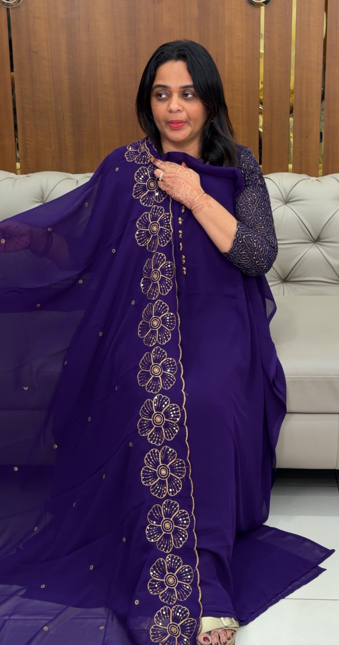FAUX GEORGETTE UNSTITCHED SALWAR SUITS - IHA 32793