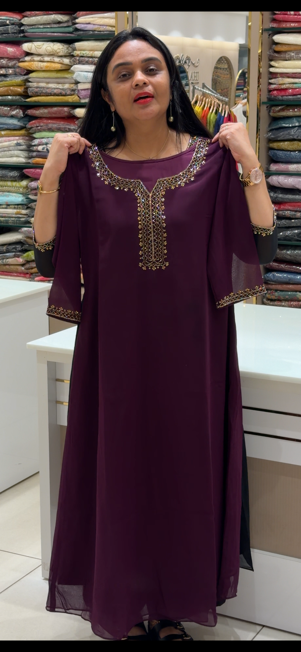 IHA'S IN-HOUSE HAND WORKED ALINE TOPS - IHA 35397