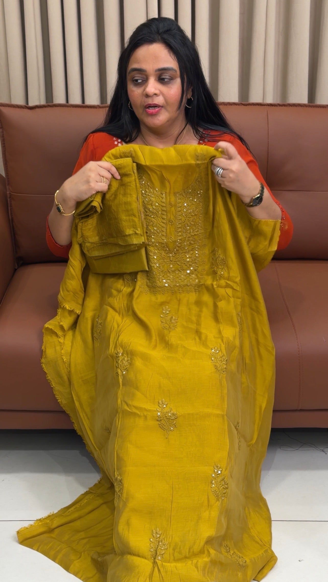 MUL CHANDERI UNSTITCHED SALWAR SUITS - IHA 34947