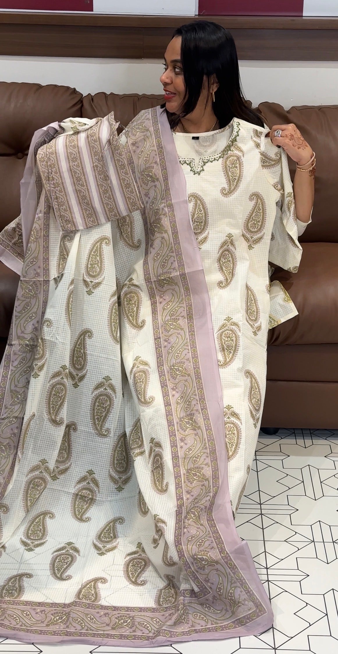 COTTON TOP,BOTTOM AND DUPATTA - IHA 31511