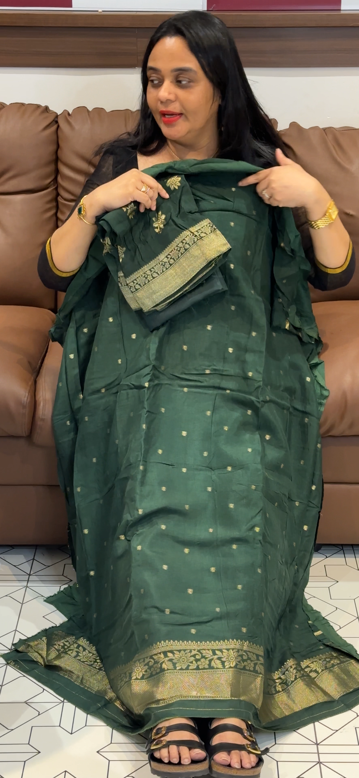 BANARASI UNSTITCHED SALWAR SUITS - IHA 35531