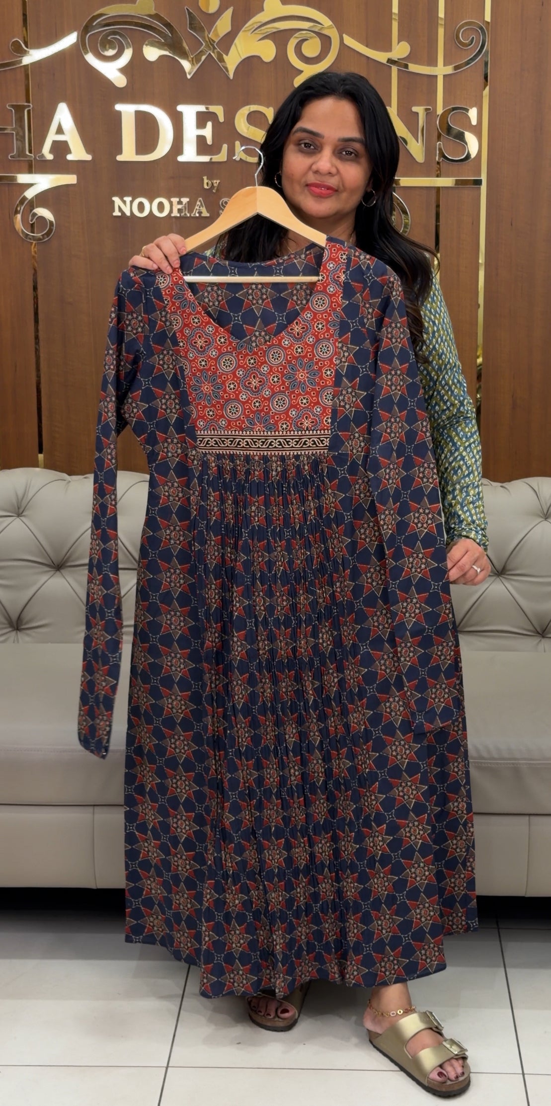 IHA'S IN-HOUSE COTTON PRINTED ALINE TOPS - IHA 30545