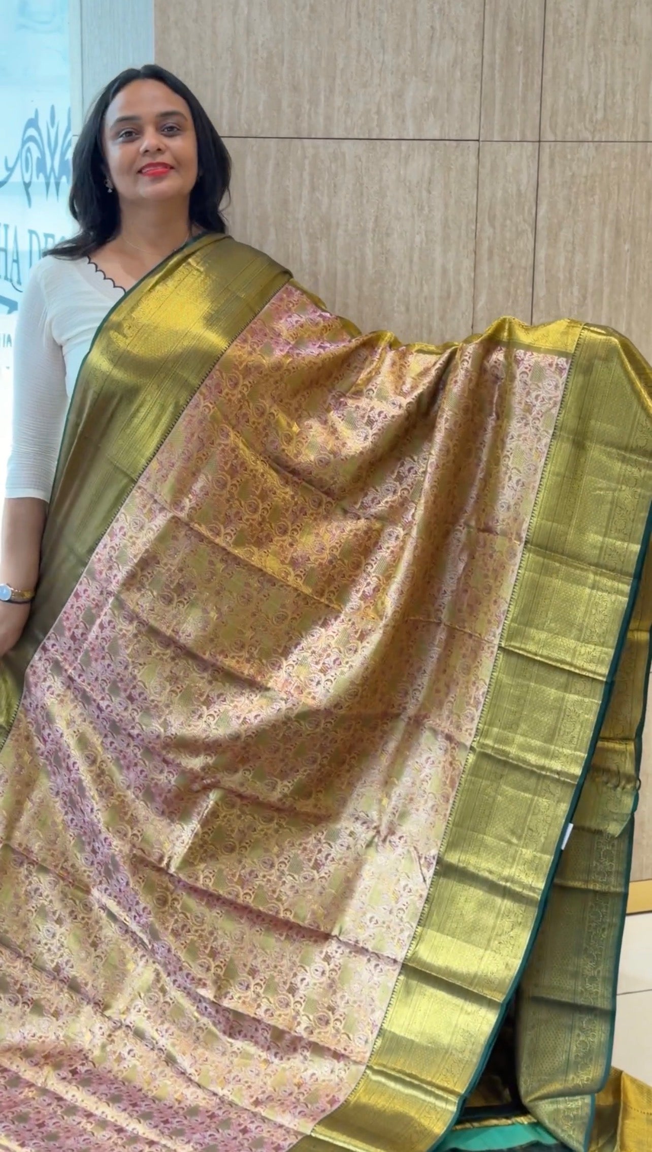 TISSUE KANCHIPURAM SAREES - IHA 32313