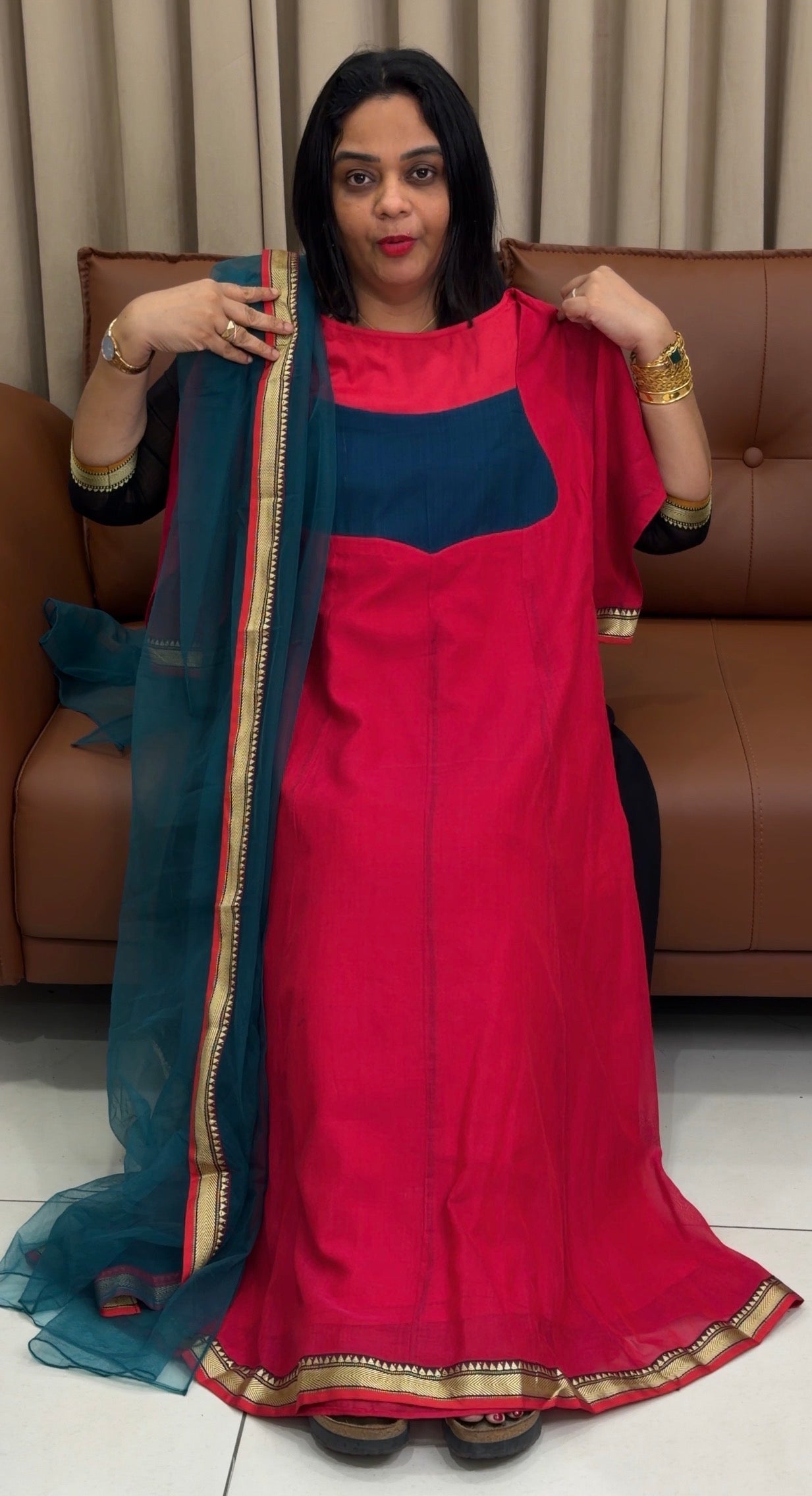 IHA'S IN-HOUSE ANARKALI TOP AND DUPATTA - IHA 33743