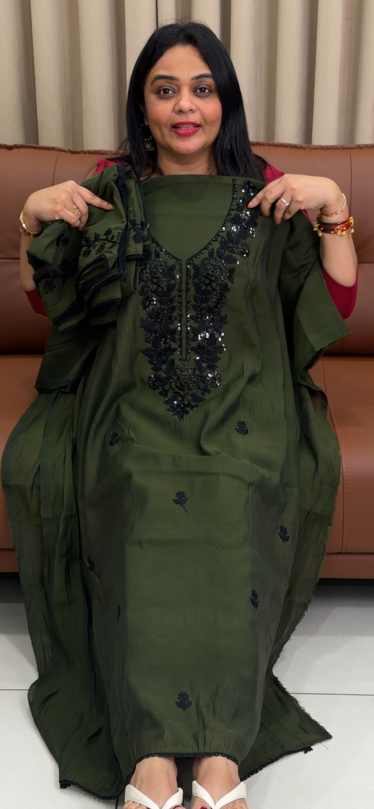 FORWARD HANDWORKED UNSTITCHED SALWAR SUITS - IHA 33849