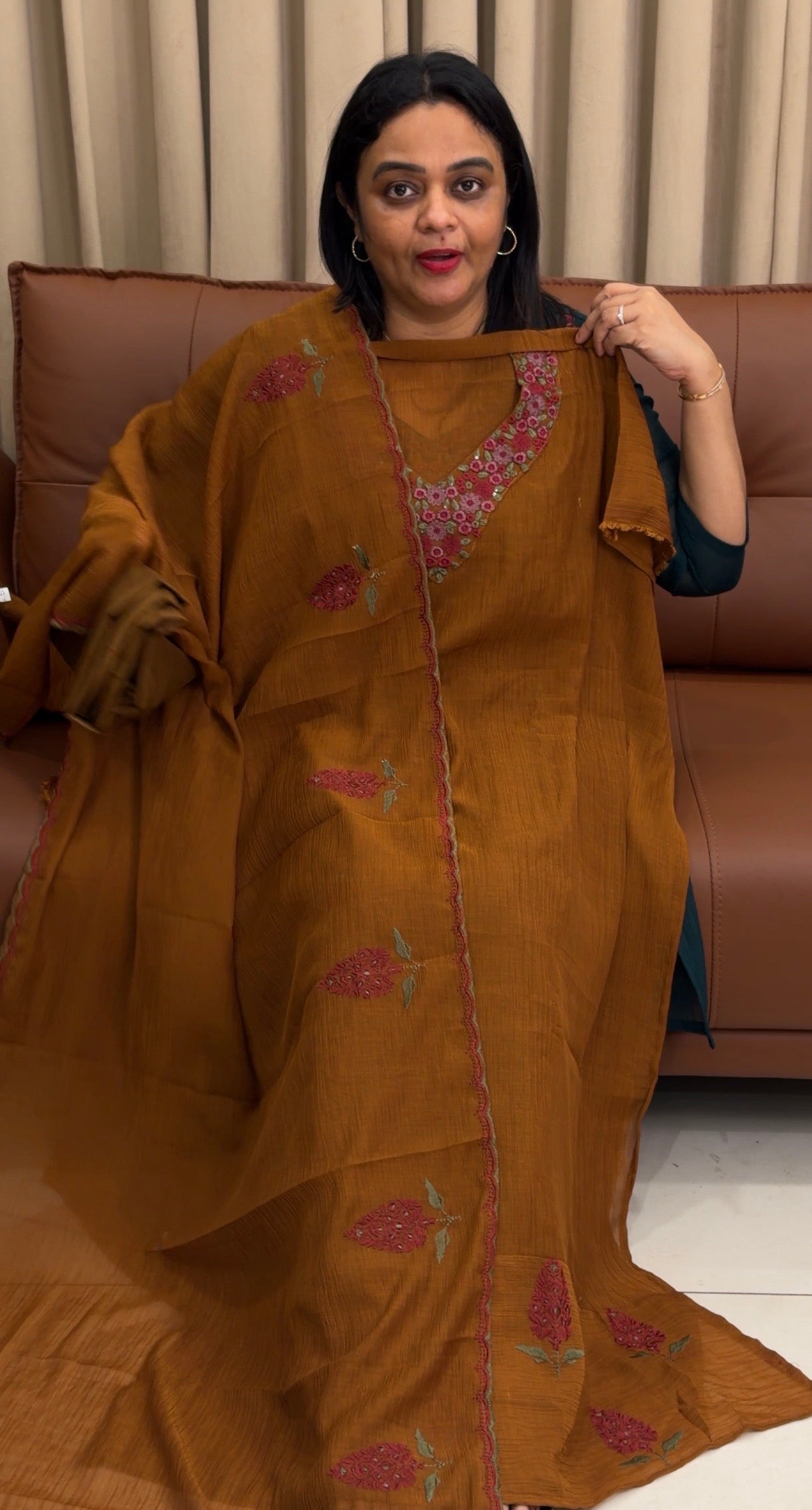 MUL CRUSHED UNSTITCHED SALWAR SUITS - IHA 33890
