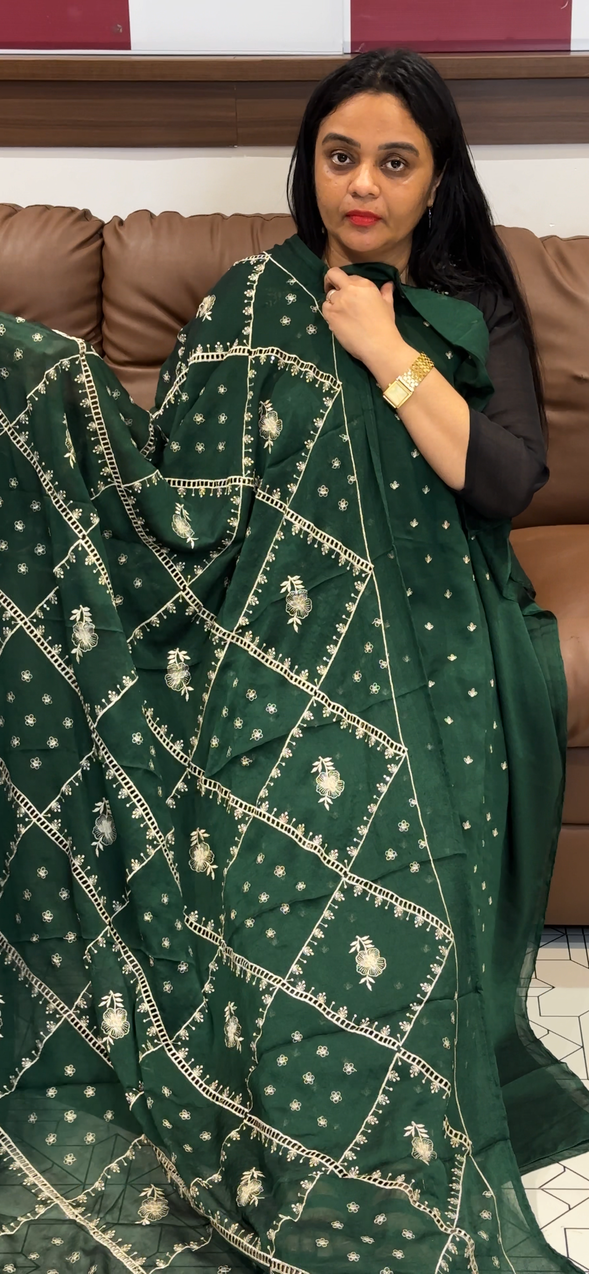 CRUSHED SILK UNSTITCEHD SALWAR SUITS - IHA 35577